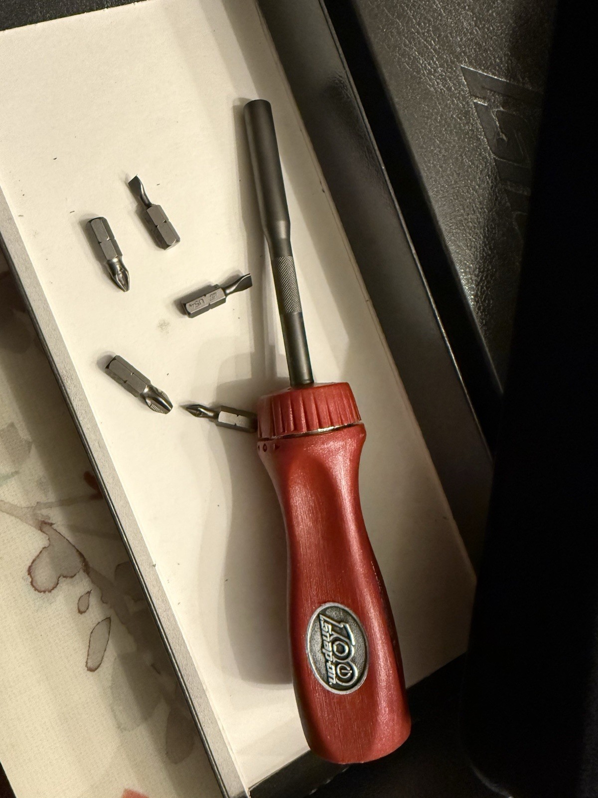 Snap On 100th Anniversary Ratcheting Screwdriver, Part# SSDMR4BANV Like New