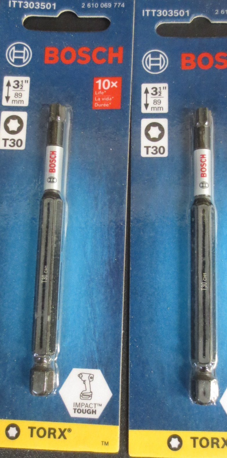 Bosch ITT303501 Impact Tough 3.5 Inch Torx #30 Power Bits – 3 PACK