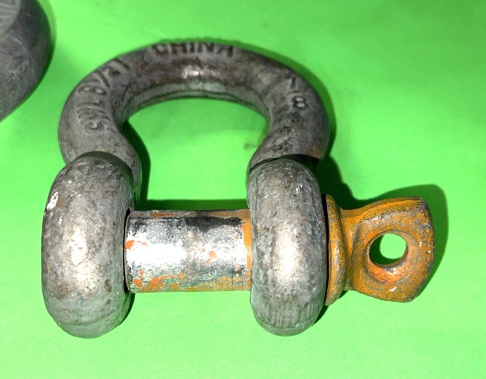 CROSBY & UNKNOWN TOOLS 3 ANCHOR SHACKLES SWL 6-1/2, 8-1/2, 12 TON