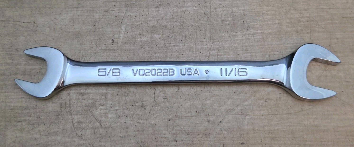 New Snap On VO2022B – 5/8″ x 11/16″ Chrome Double Open End Wrench
