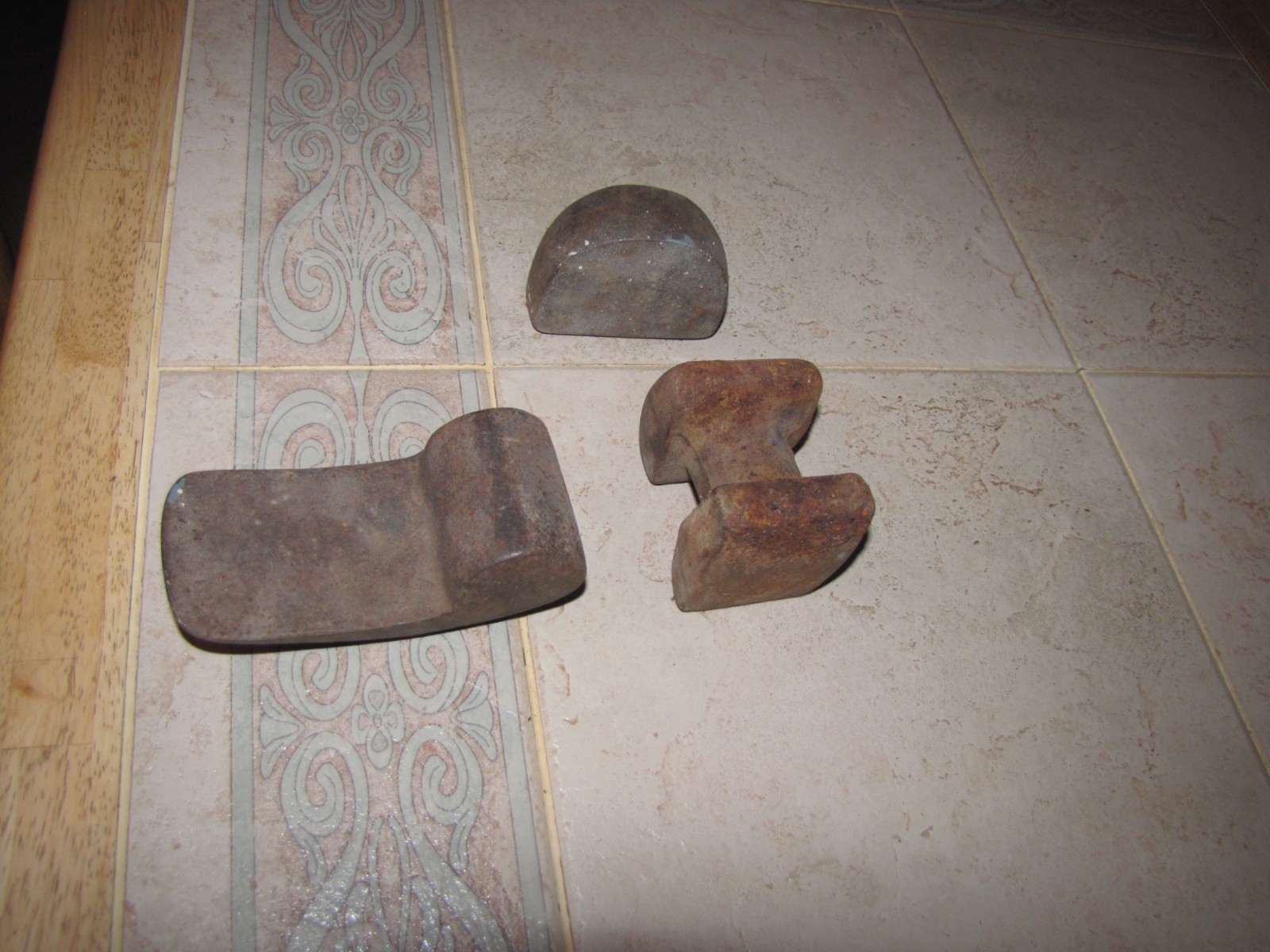 Vtg. LOT 3 metal Auto Body/blacksmith Tool Anvil,comma, heel lot