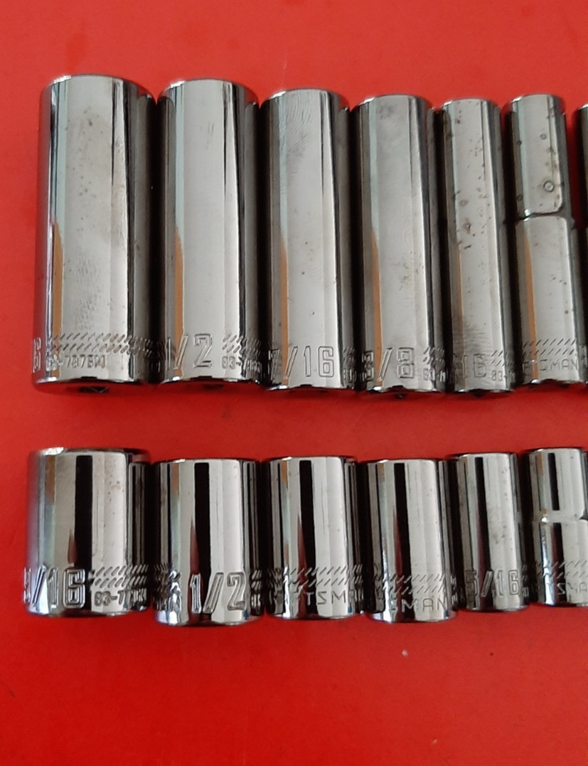 New Craftsman OVERDRIVE 1/4″ Drive SAE Deep & Shallow Socket Set 1/4 – 9/16″ 6pt