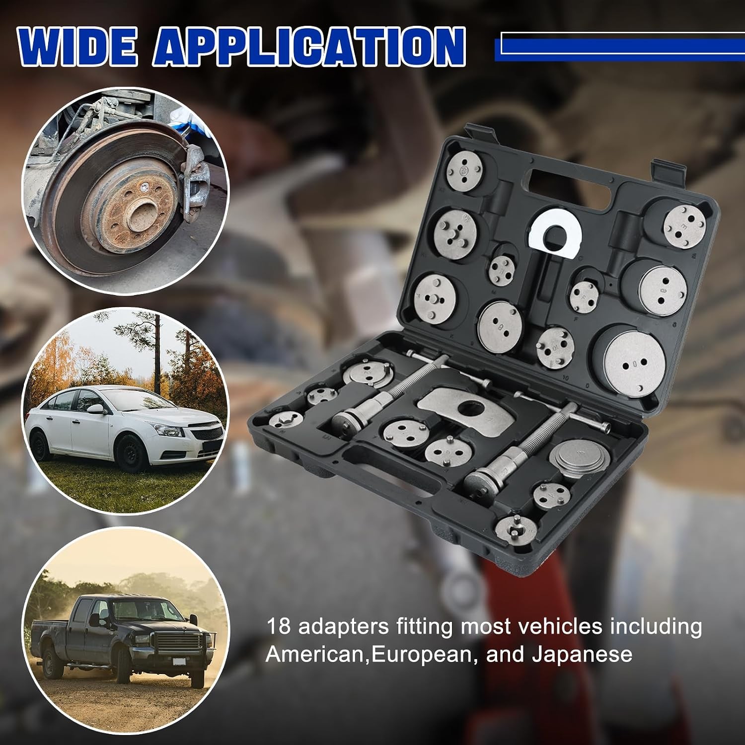 24PCS Universal Kit de Herramienta Para Frenos Piston de Frenos Brake Auto Carro