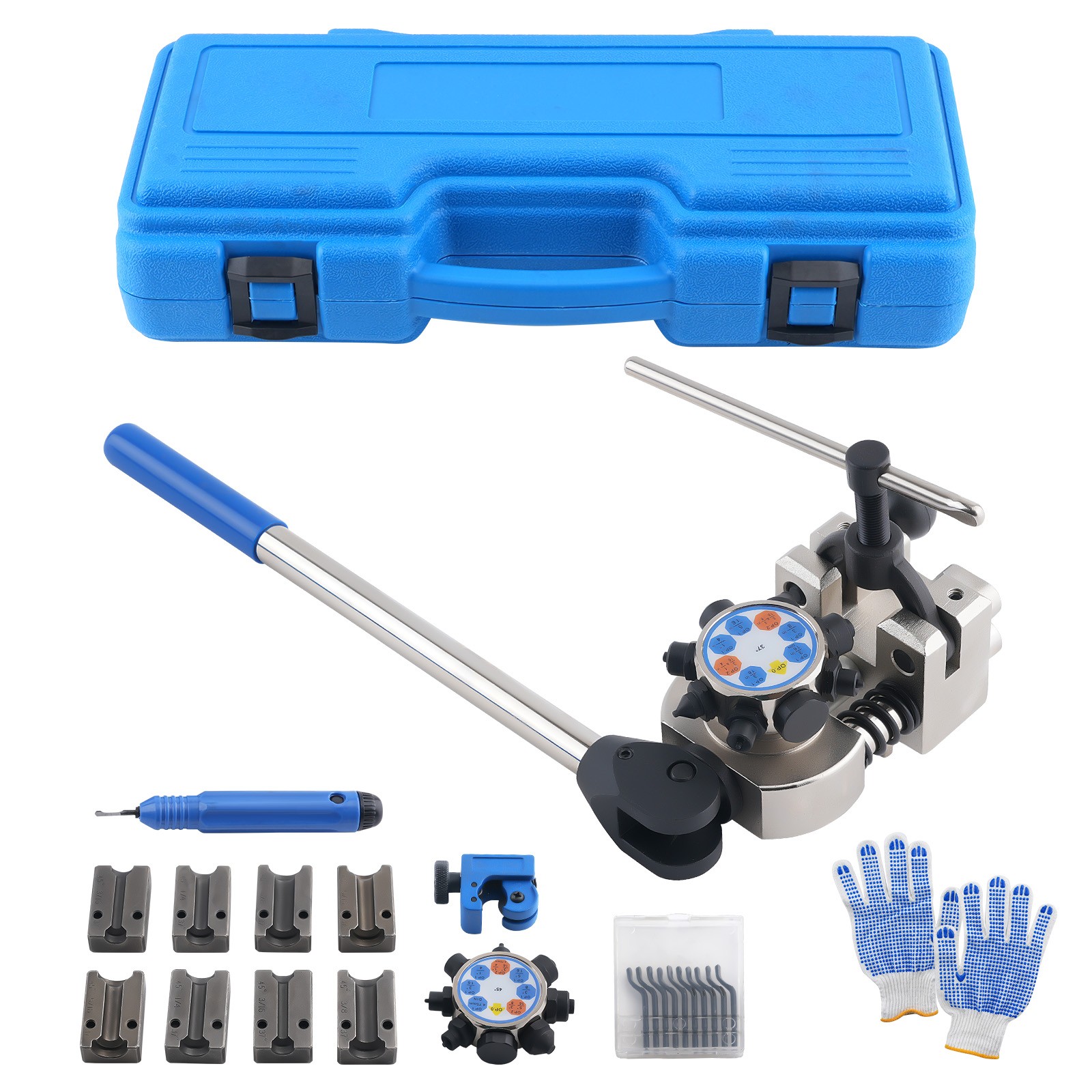 Brake Flaring Tool Kit 37° 45° Double Flare 3/16-3/8″ Aluminum Steel Set