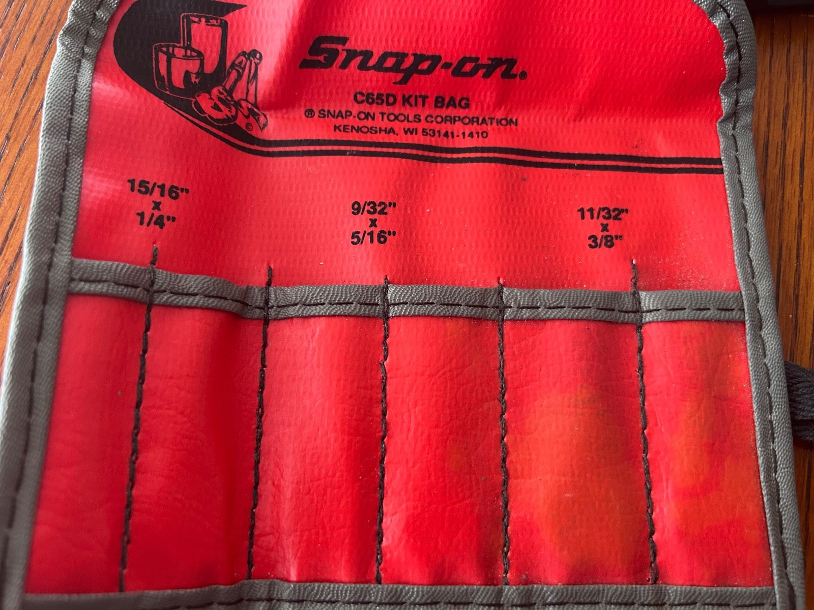 Snap On Tools C-65D 6 Pc Offset Open End Ignition Wrench Set With Roll Bag