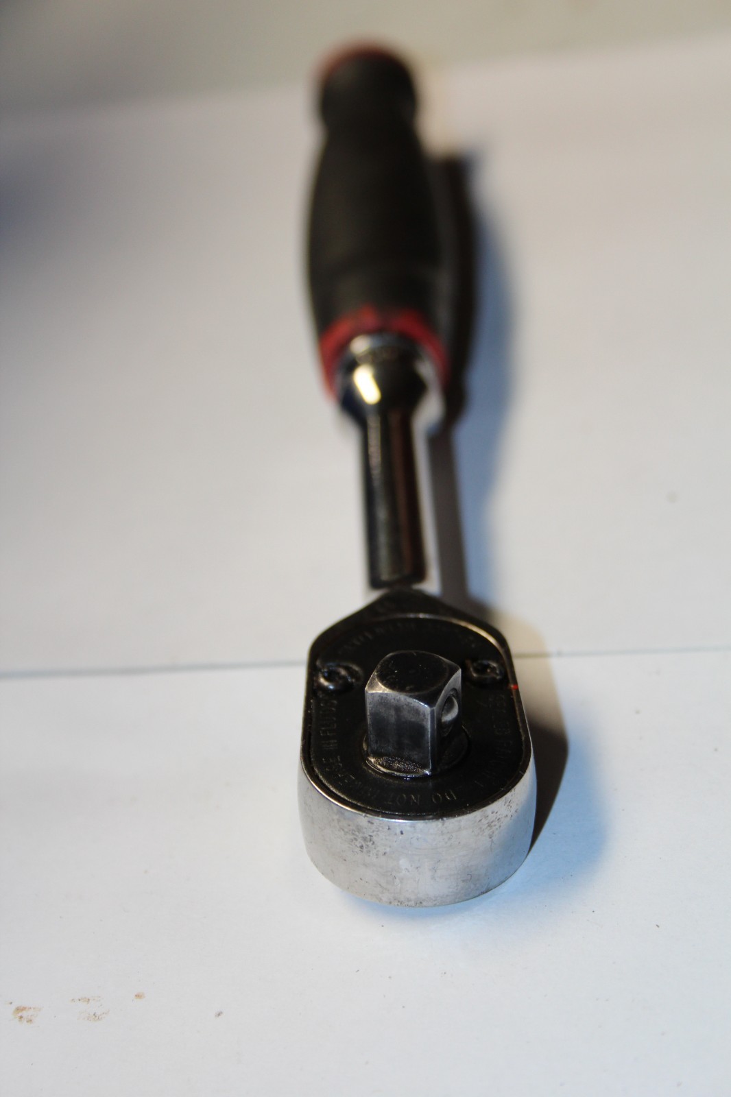 Snap-on Tools 3/8″ Drive RED Soft Grip Standard Handle FH80 USA