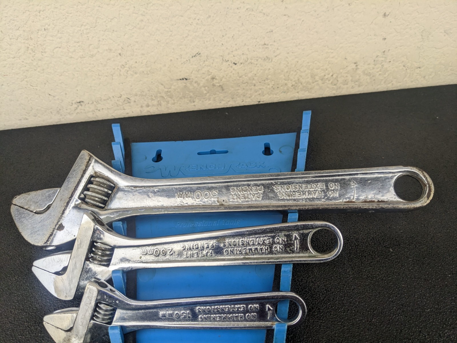 #bg039 Snap-on 3pc Vintage Adjustable Wrench Set AD6 AD8 AD12 USA