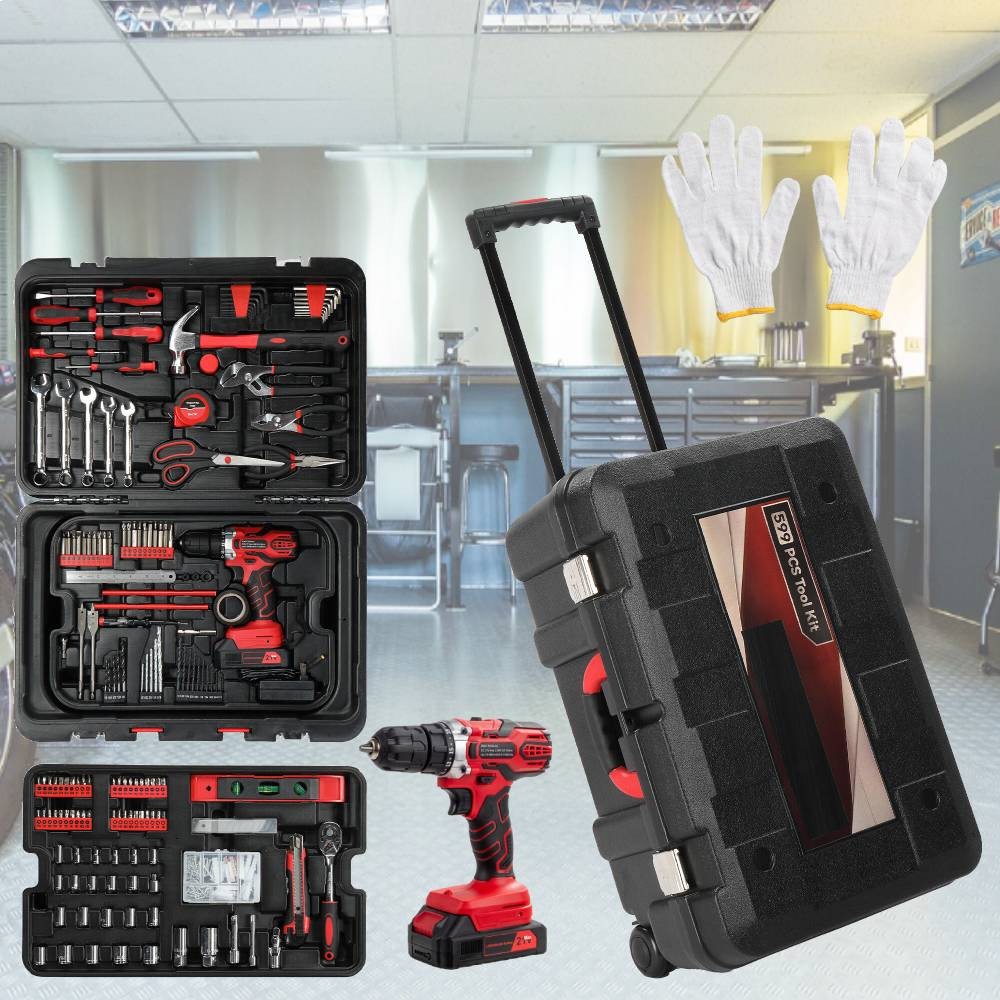 599 Pieces Tool Set Mechanics Tool Kit Wrenches Socket Screwdrivers w/ Gloves