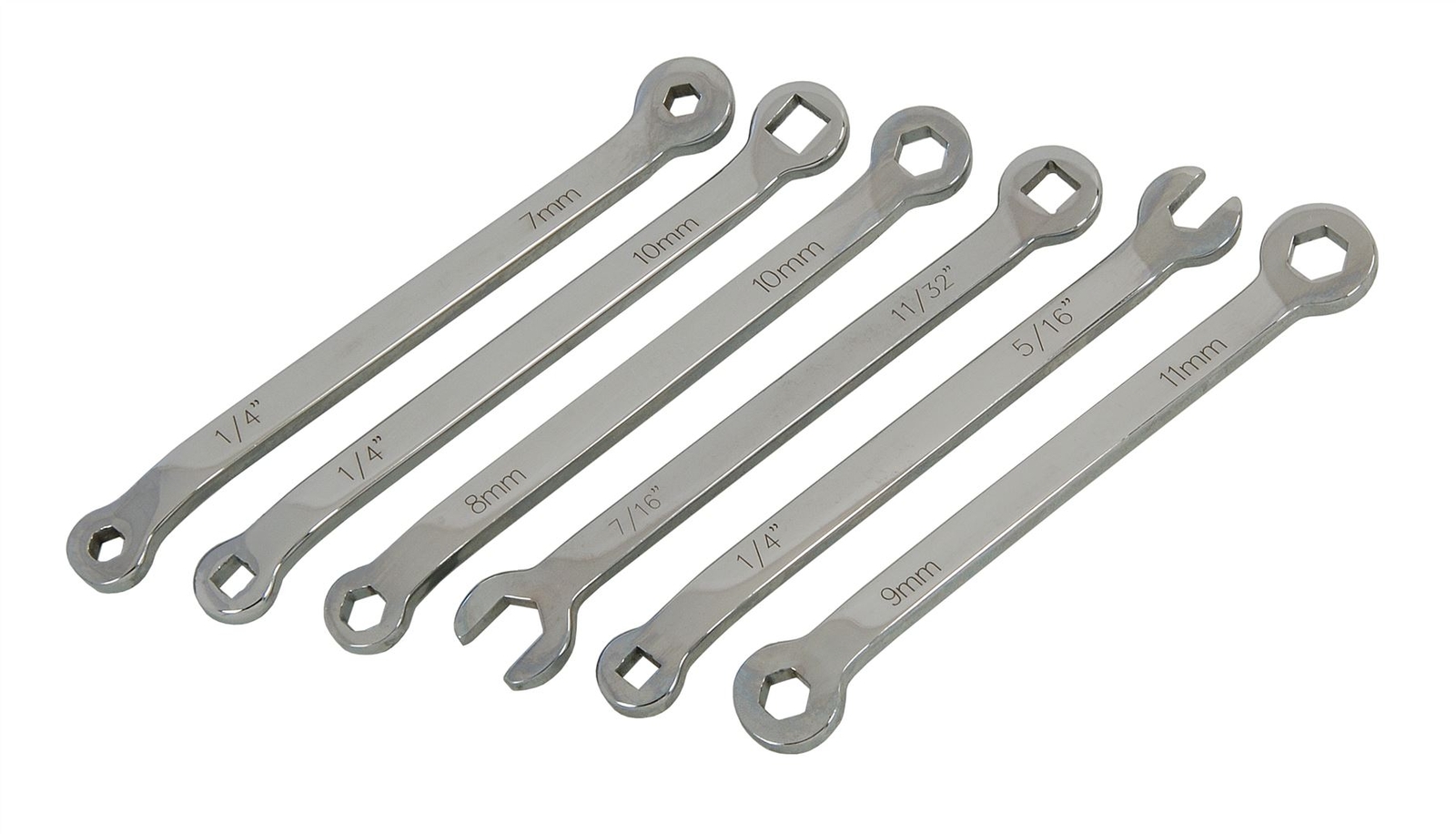 6 Piece Brake Spanner Tool Set – Square And Hex – Metric And Imperial