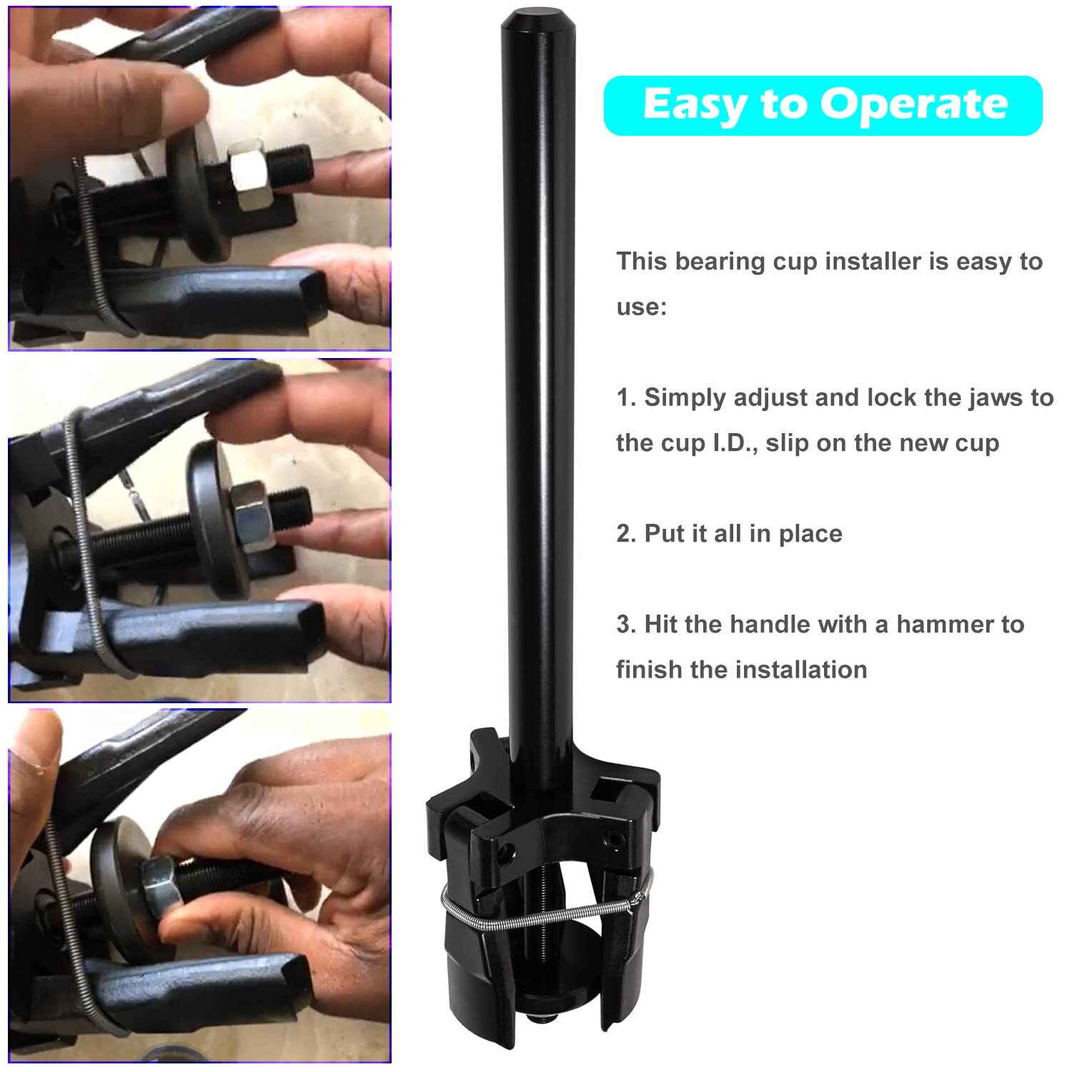 Truck Universal Bearing Cup Remover / Installer 7180 Fit 3-5/8″ to 6-1/2″ OD