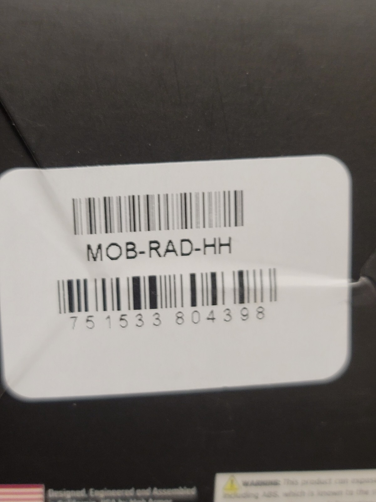 Mob Armor RAD Mount Magnetic Handheld Radio Mount System, Black #MOB-RAD-HH