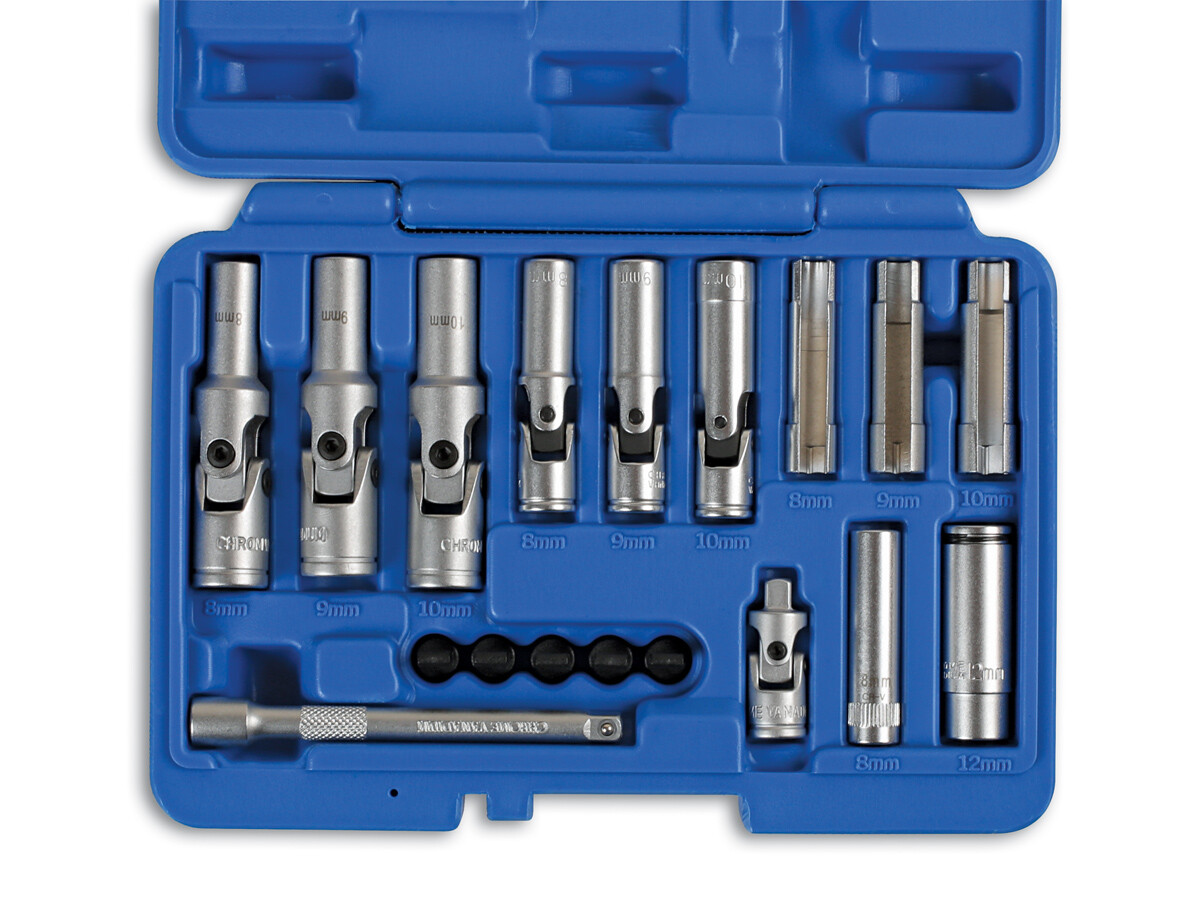 Laser 6424 18 Piece Specialist Thin Walled Glow Plug Socket Set