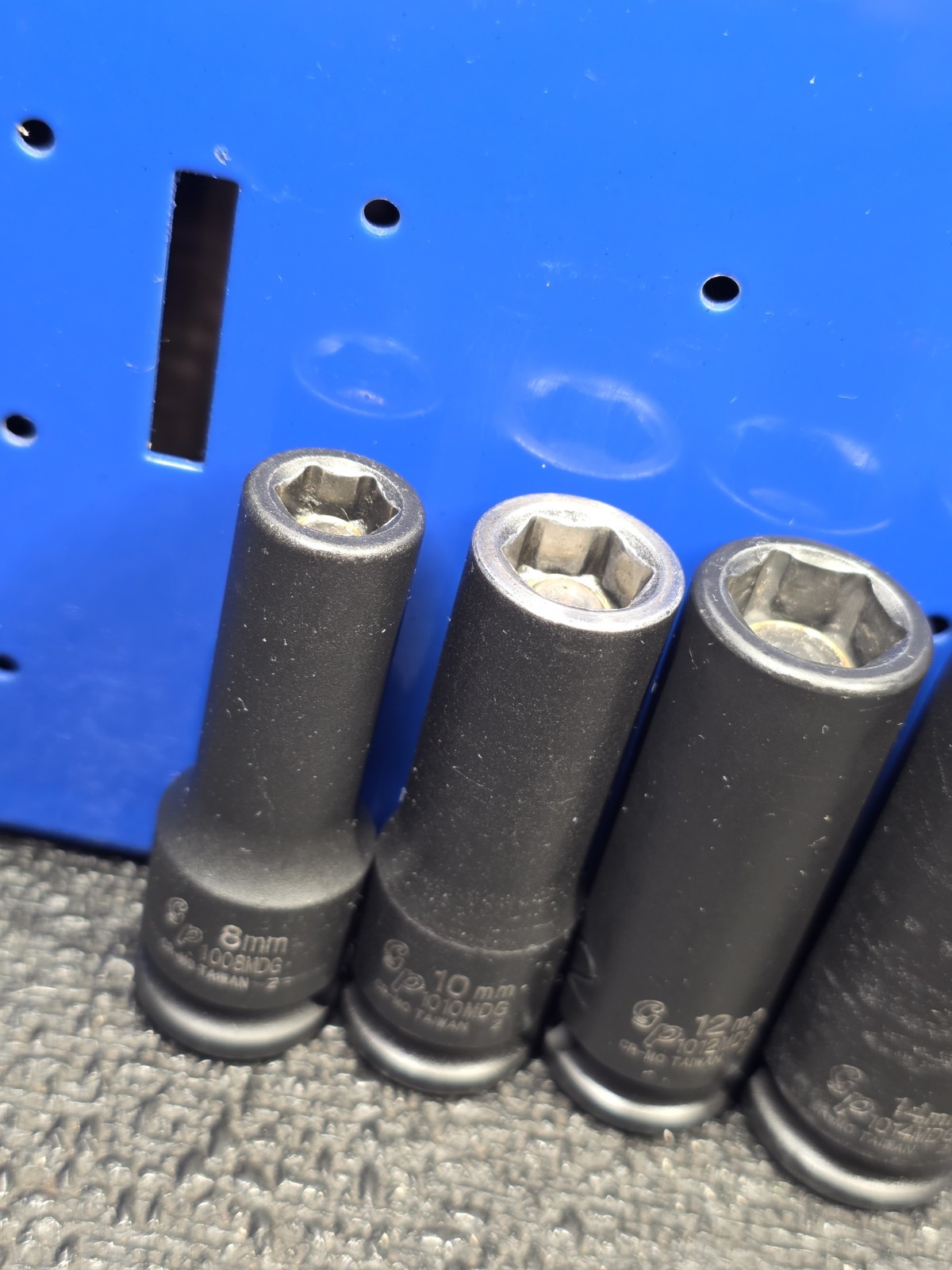 Grey Pneumatic GP 3/8″ Drive 8, 10, 12 & 14mm Magnetic Deep Impact Sockets Nice
