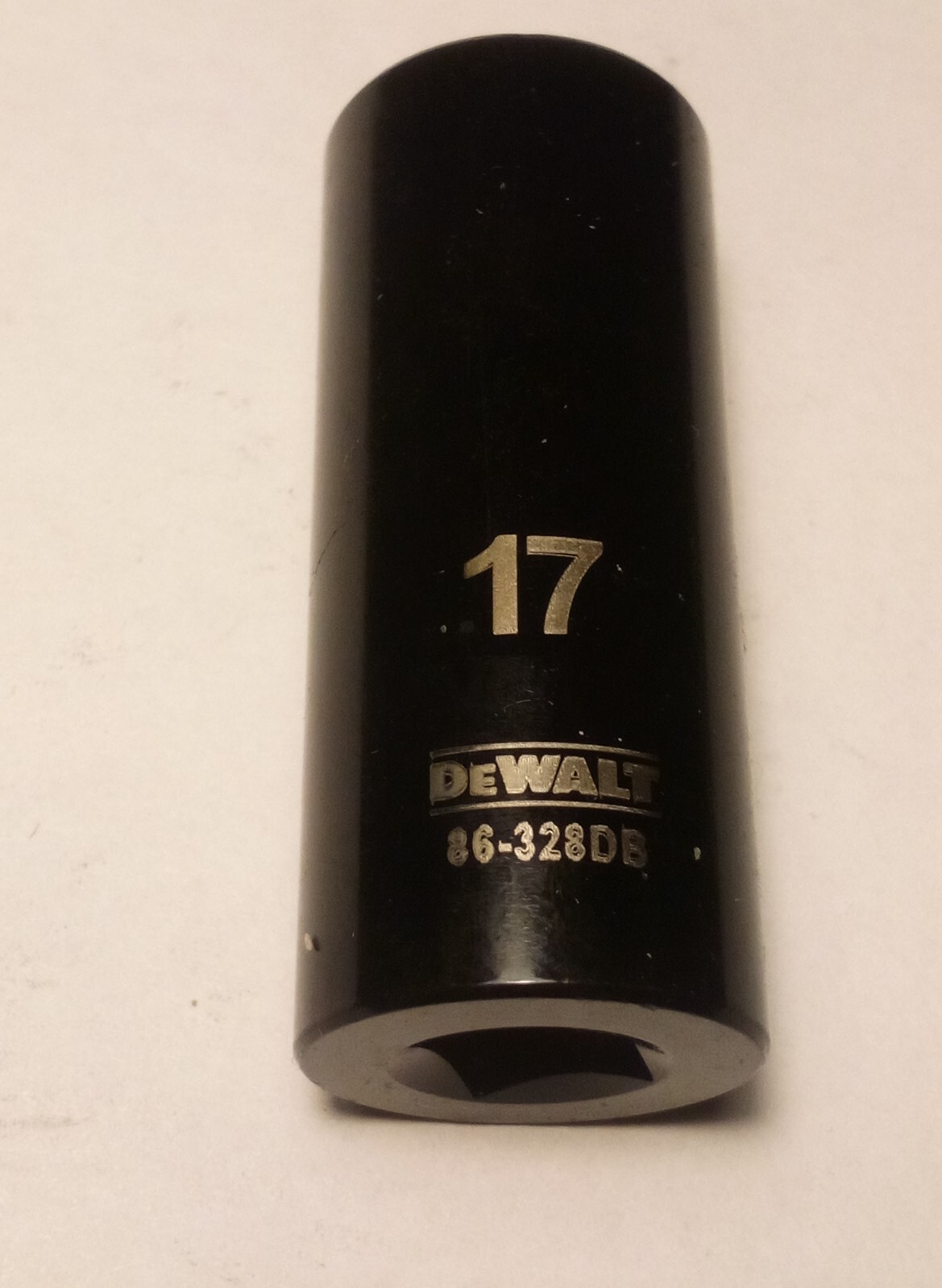 Dewalt 17 mm x 3/8″ Deep Socket 86-328DB 6 Pt Black Chrome Free Shipping