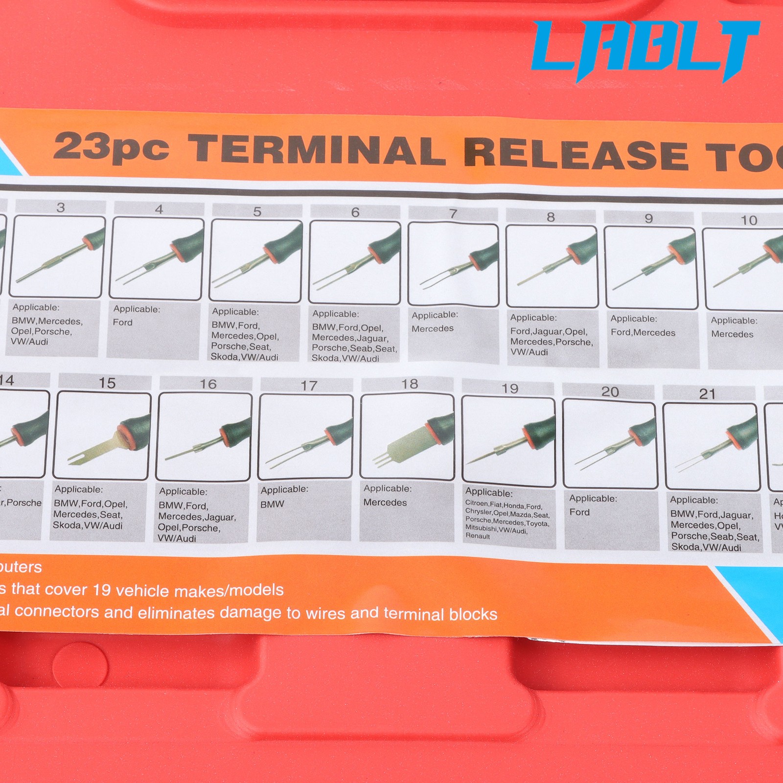 23Pcs Automotive Terminal Release Tool Kit Electrical Connector Removal Set