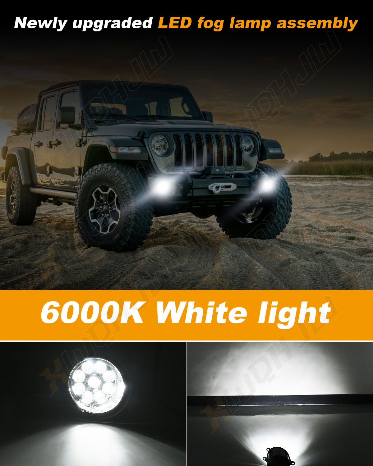 Front Bumper Fog Lights For 2008-2010 Toyota Highlander Driving Lamps Left+Right