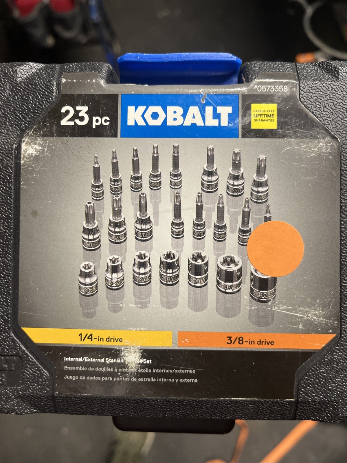 Kobalt Socket Set 573358 1/4” And 3/8” tamperproof bit, star, Ex Star sockets