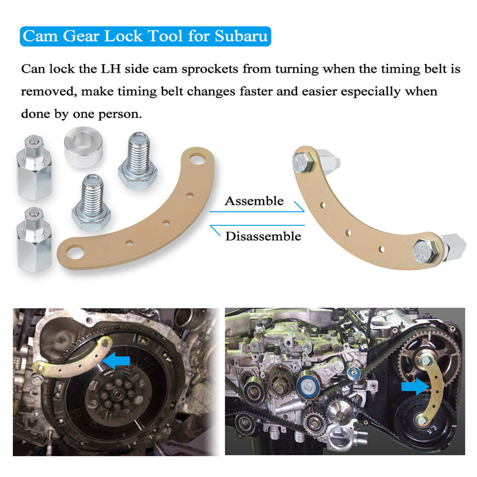 For Subaru STD Intake/Exhaust Cam Sprocket Install and Remove Wrench Tool Set US