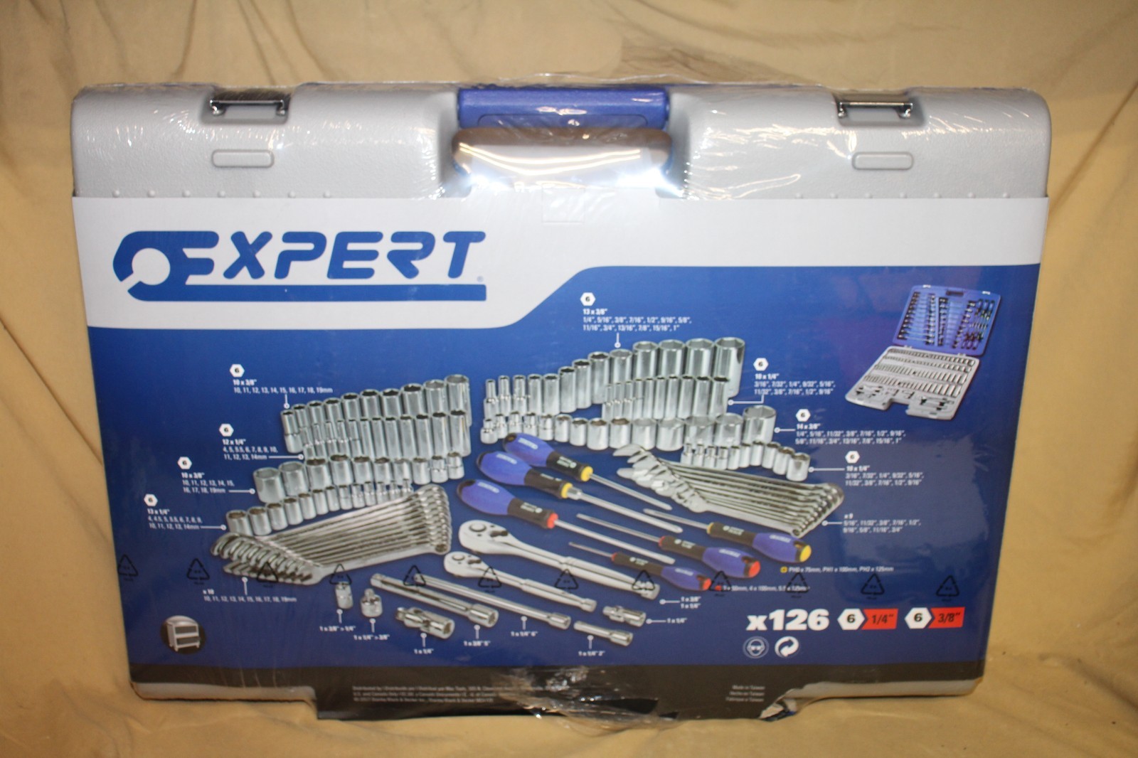 Mac Tools Expert 126pc 1/4″ & 3/8″ Master Socket Set – 6pt & 12pt – SEALED