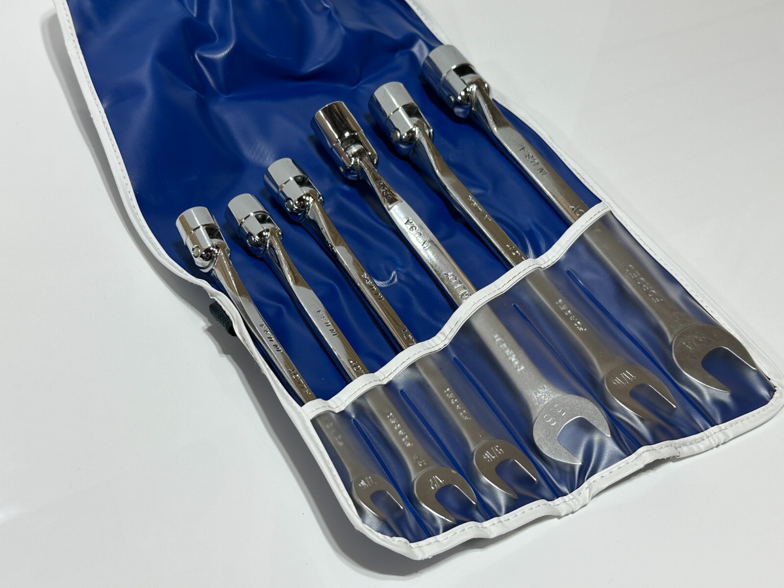 SK Tools USA (NEW) 6pc SAE 7/16-3/4” Flex Head Combination Wrench Set – 12 Point