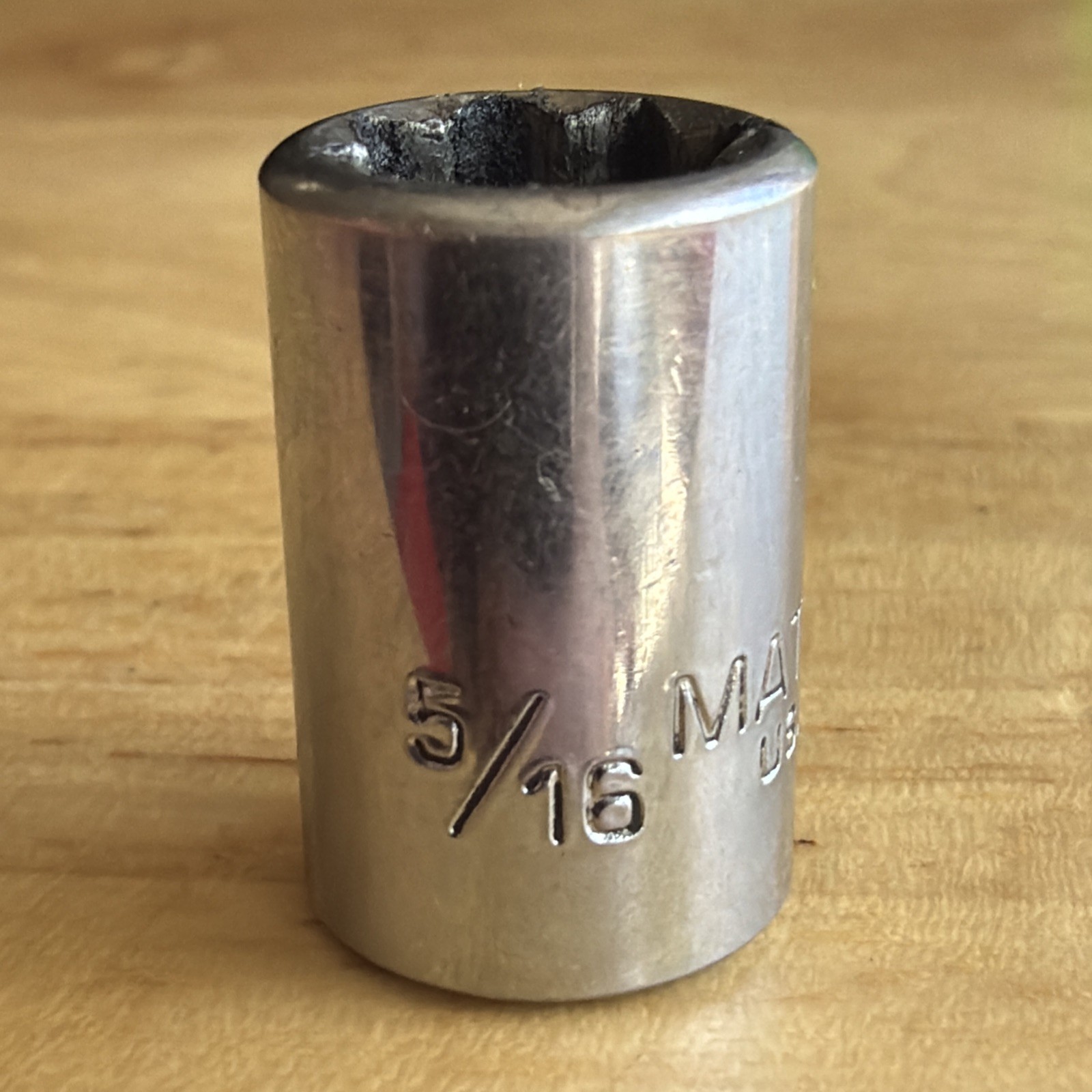 Matco Tools 5/16″ Shallow Socket 1/4″ Drive 8 Point Double Square A108B USA