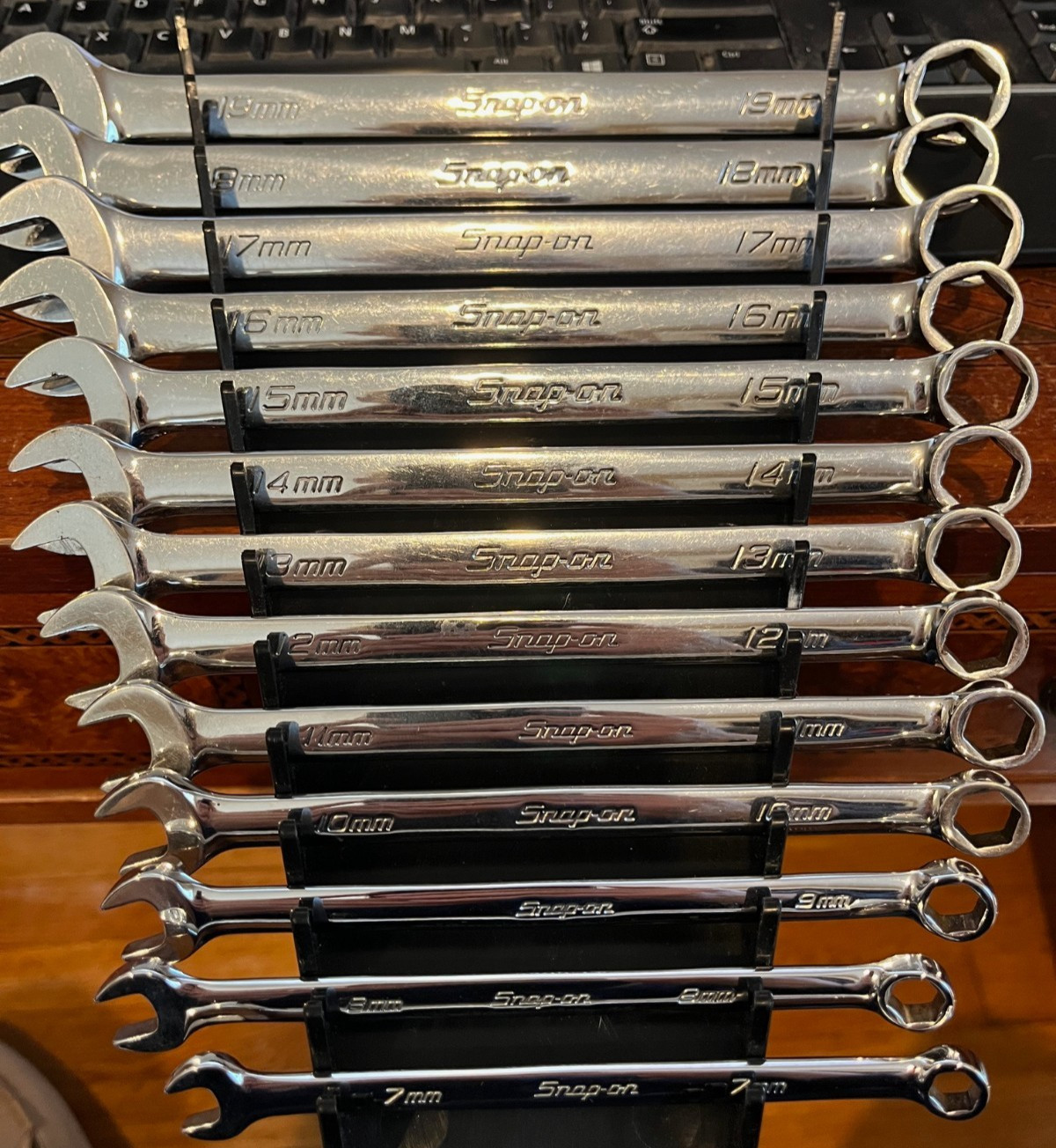 Snap-on OSHM713 13Pc Metric Combination Wrench Set 7MM-19MM 6 Point SAVE!!