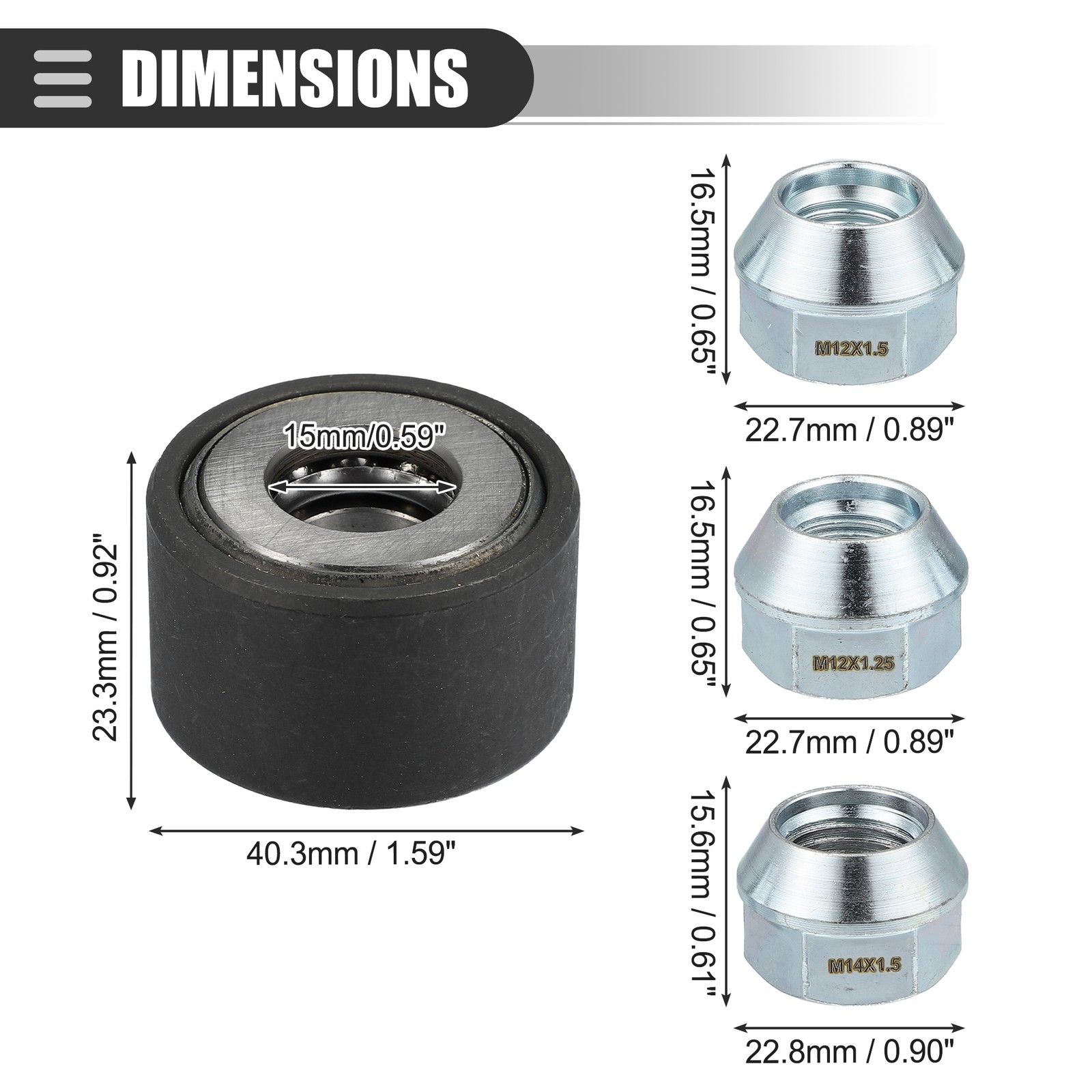 Universal Wheel Stud Installer Tool Tire Stud Tool Set Silver Tone -1 Set