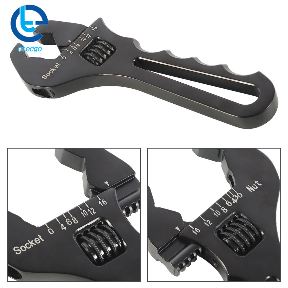 Adjustable Wrench Aluminum Tool Spanner For Hose End Fitting 3AN-16AN New