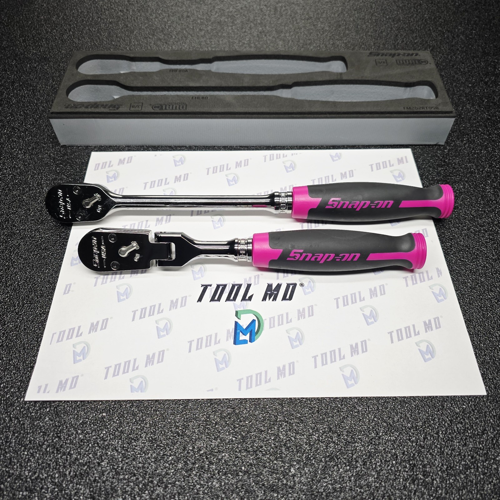 Snap-on Tools USA NEW ELECTRIC PINK 2pc 3/8″ Drive 100 Tooth Cynergy Ratchet Set