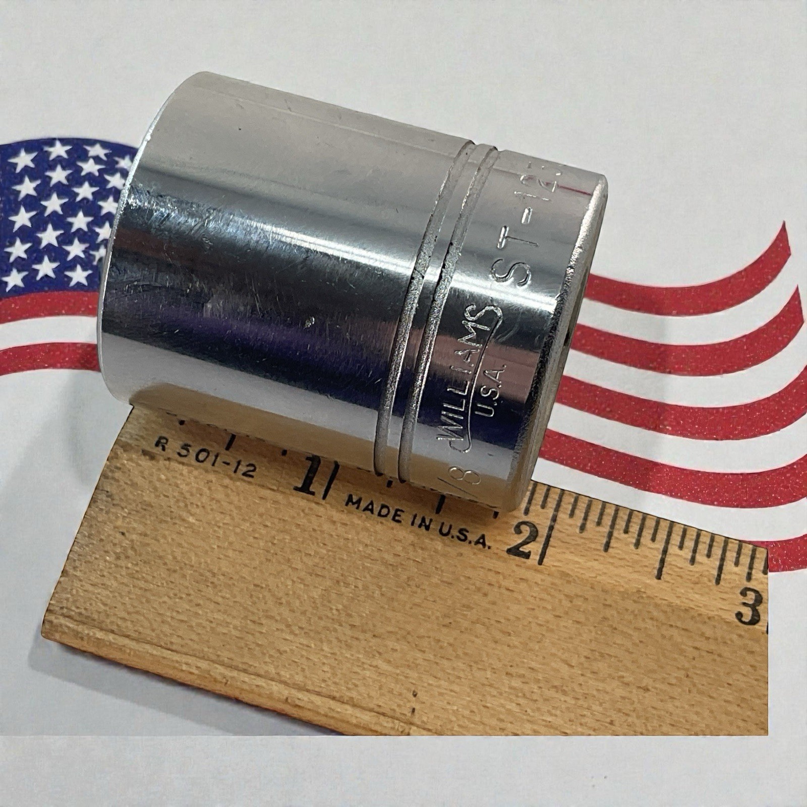 Williams Shallow Socket 1-1/8″ ST1236 1/2″ Drive 12 Pt Chrome As Pictured Mech