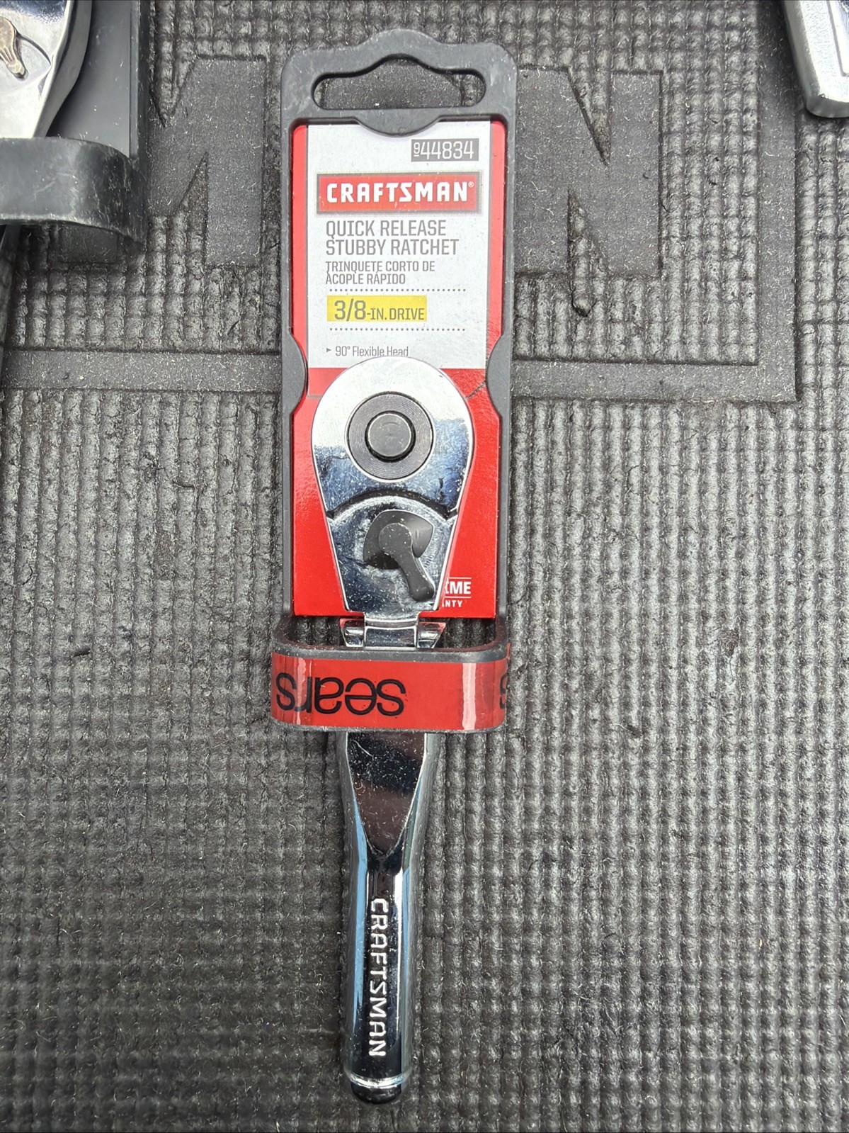 Sears Craftsman Nos 3/8” Drive Stubby Flex Head Ratchet 44834 Full Polish Import