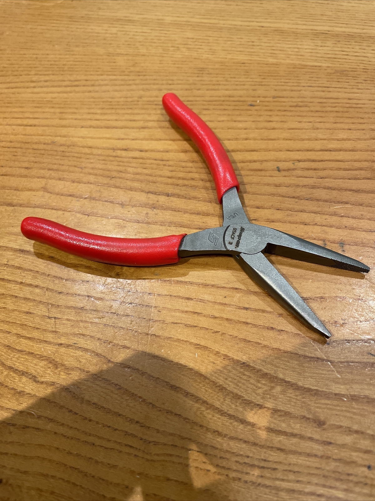 New Snap On 6 Inch 95acf Mini long Nose Plier Red