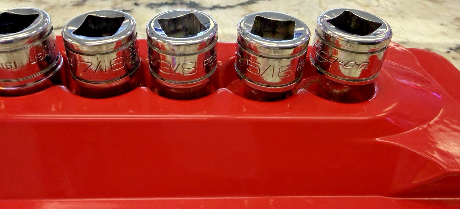 Snap-on FS081-FS281 3/8″ -1/4″- 7/8” Pakty240 11 piece Shallow Socket Set