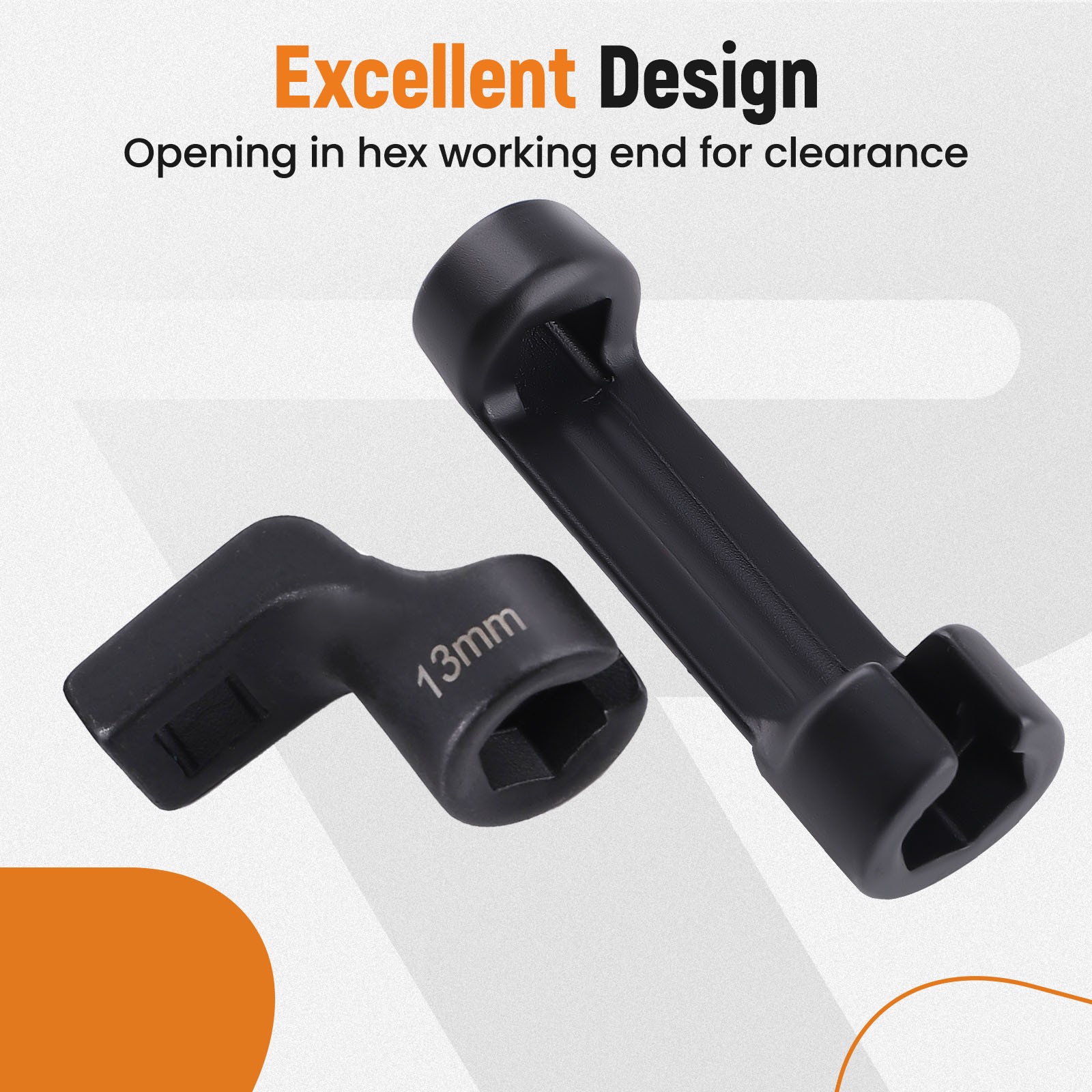 6x EGT Sensor Socket Set 13 14 17mm 3/8″ Exhaust Temperature Removal Tool Kit