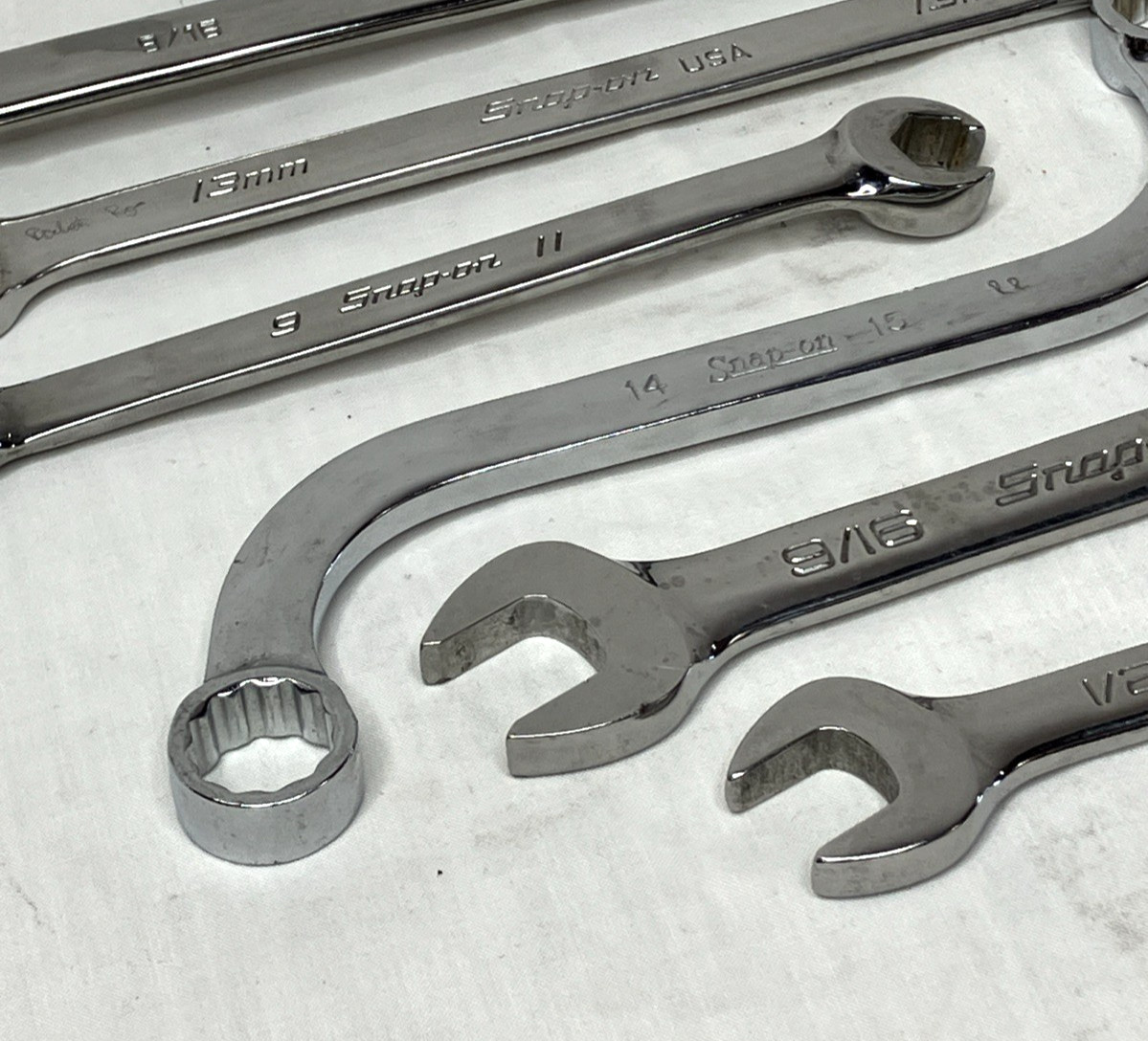 Snap-On Wrench Lot SAE & Metric 1/2 9/16 9/16 11mm 13mm + Matco 15mm