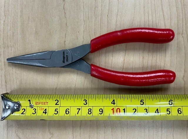 NEW SnapOn 6″ Talon Grip Needle Nose Pliers (Red) 95ACF