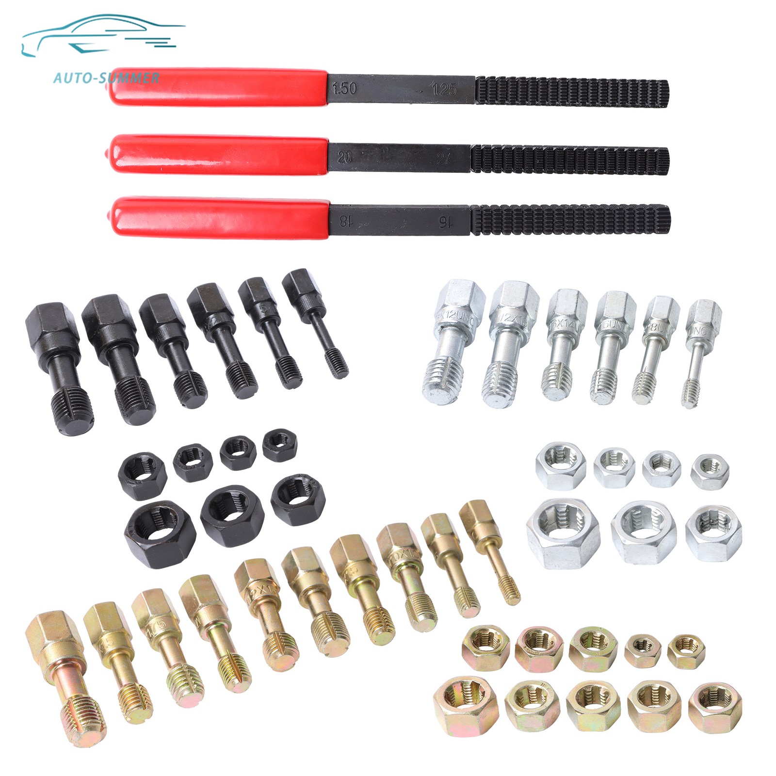 49 Pcs Thread Repair Chaser Set UNF UNC and Metric Thread Restorer Kit