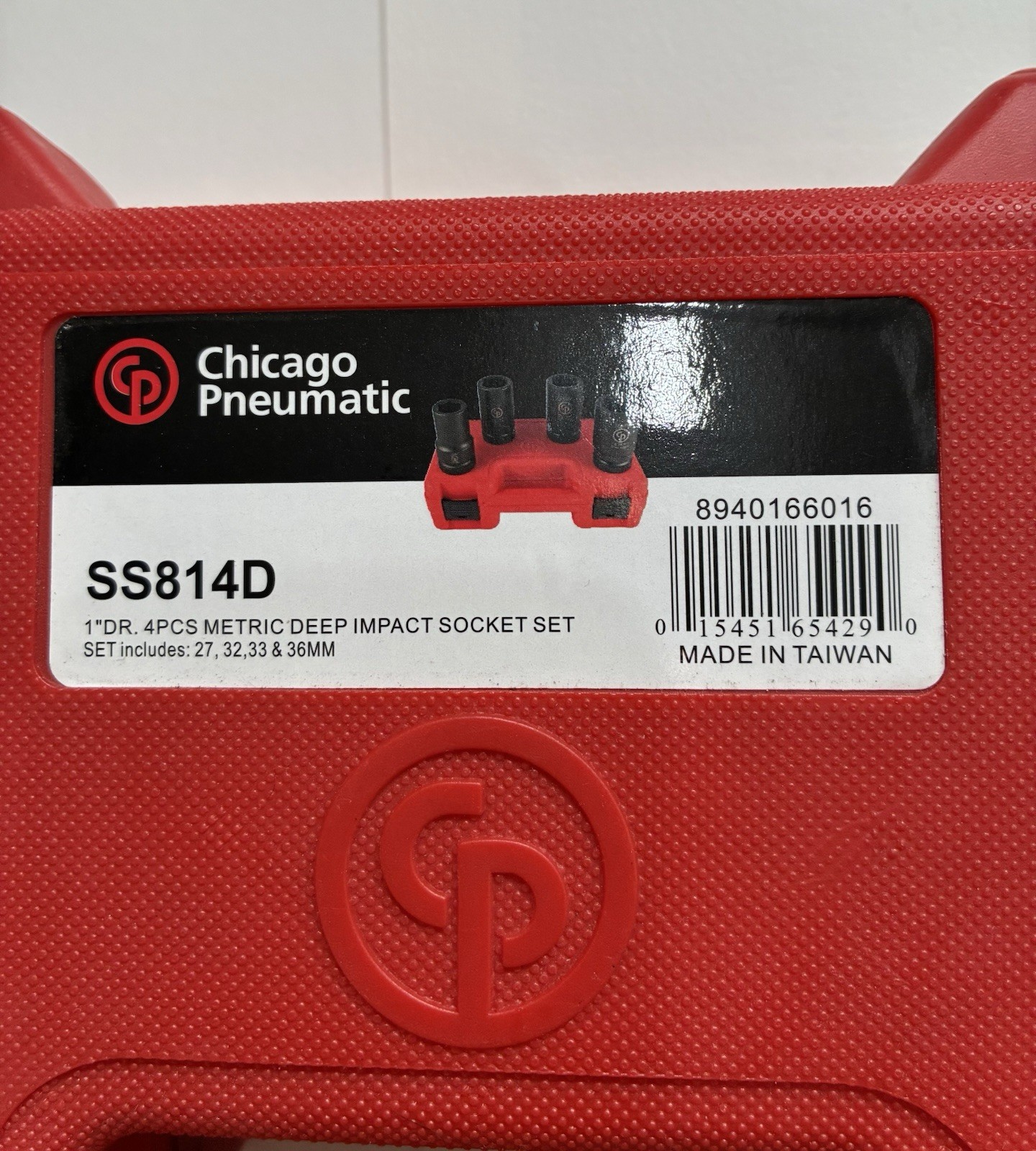 Chicago Pneumatic SS814D 1in Drive Deep Impact Socket Set 27 32 33 36mm CR-MO