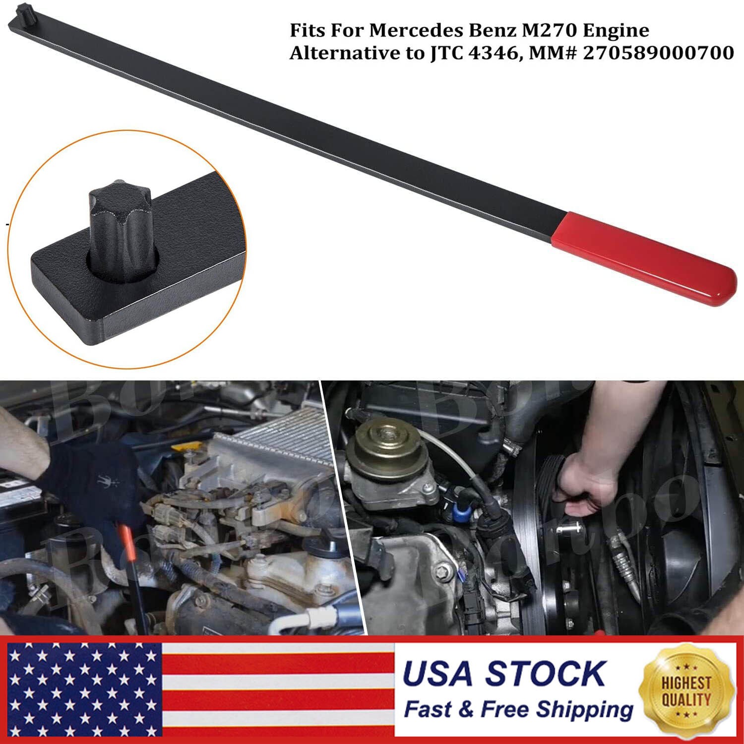 Serpentine Belt Tool Tensioner for Mercedes Benz M270 MM# 270589000700 JTC 4346
