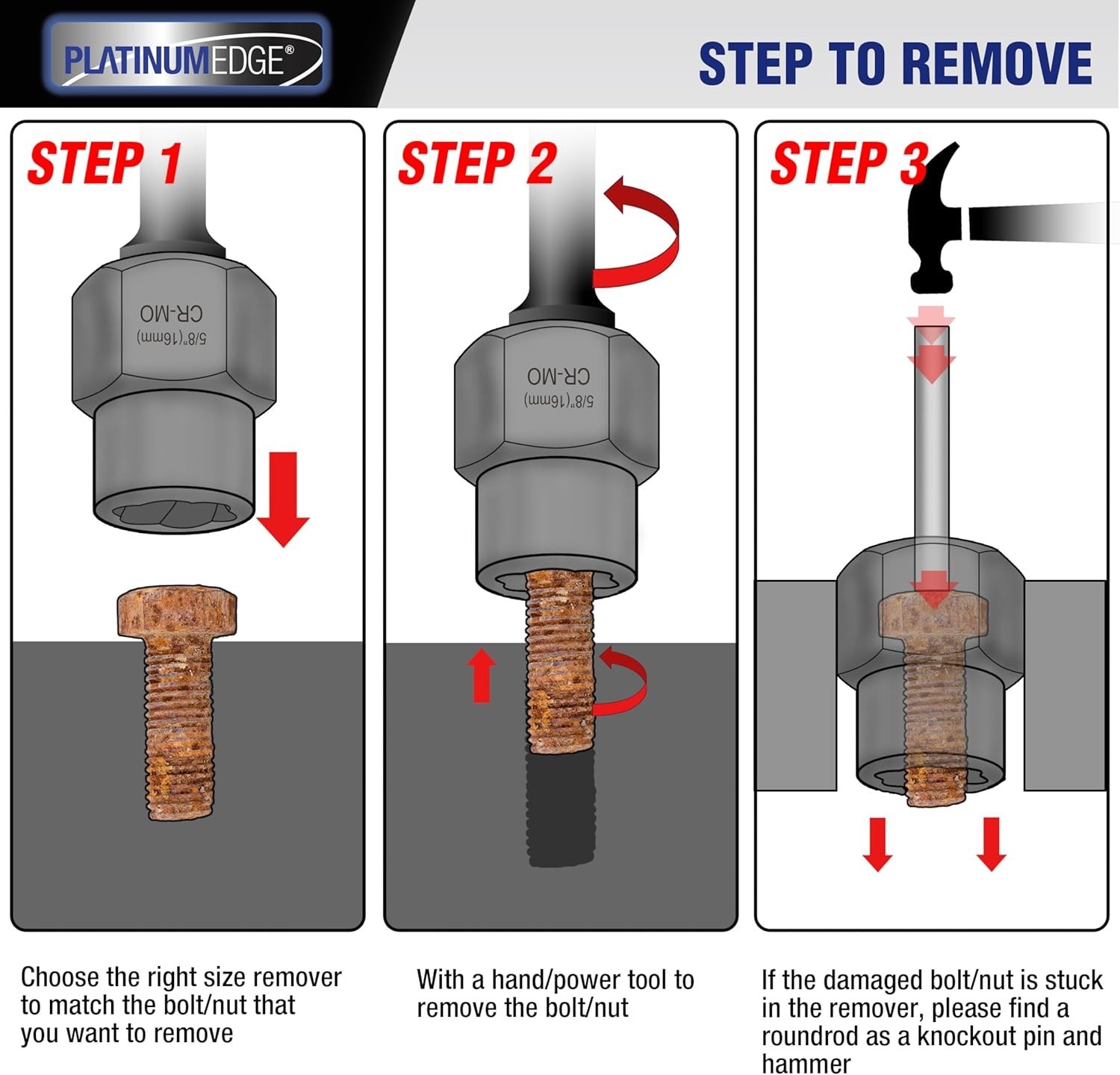 Efficient 13-Piece Stripped Bolt Remover Kit – Perfect for Home & Auto Repairs