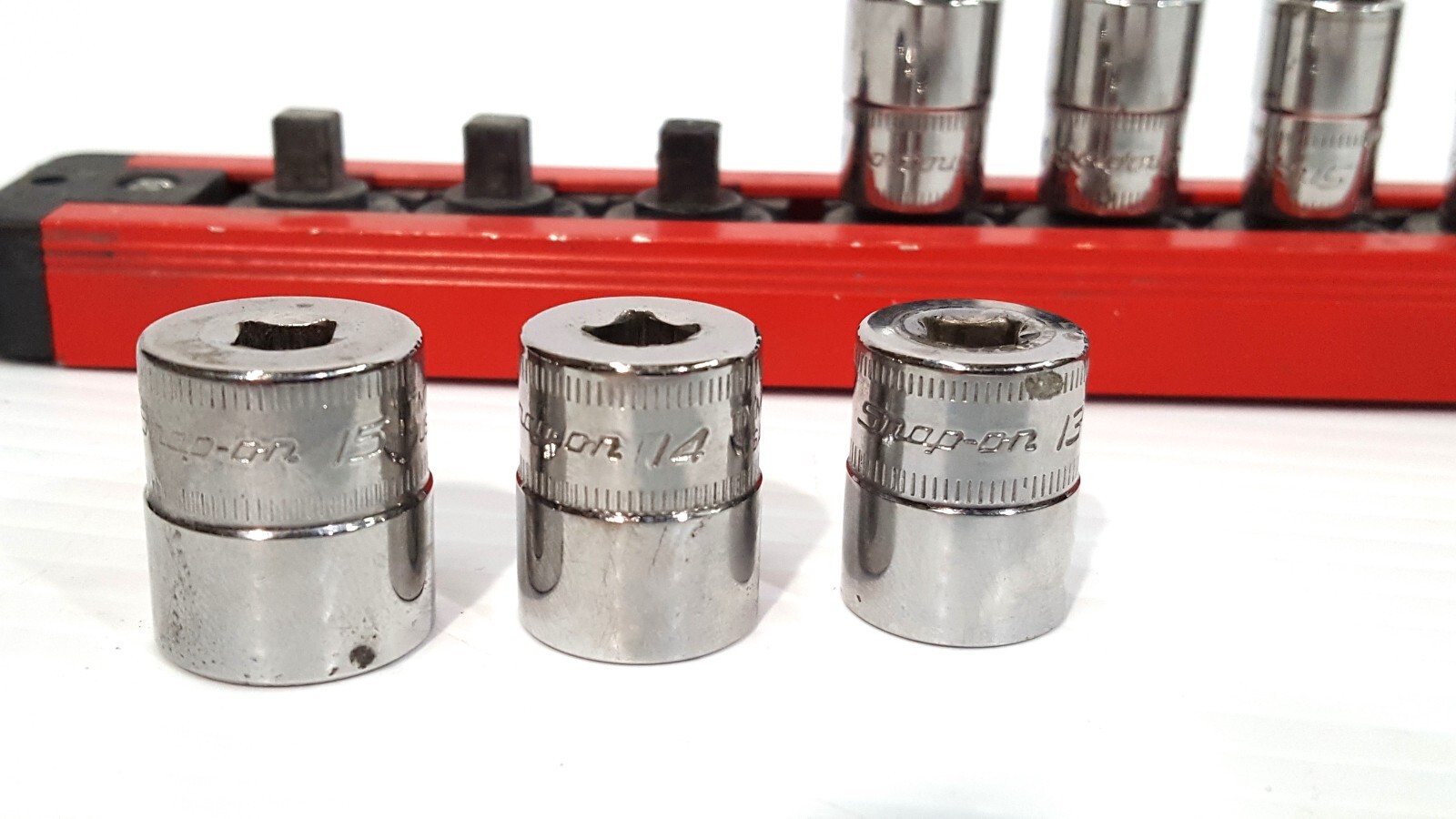 Snap On 12pc 1/4″ Drive 6 Point Metric Short Socket 4.5mm – 15mm TMM4.5 – TMM15
