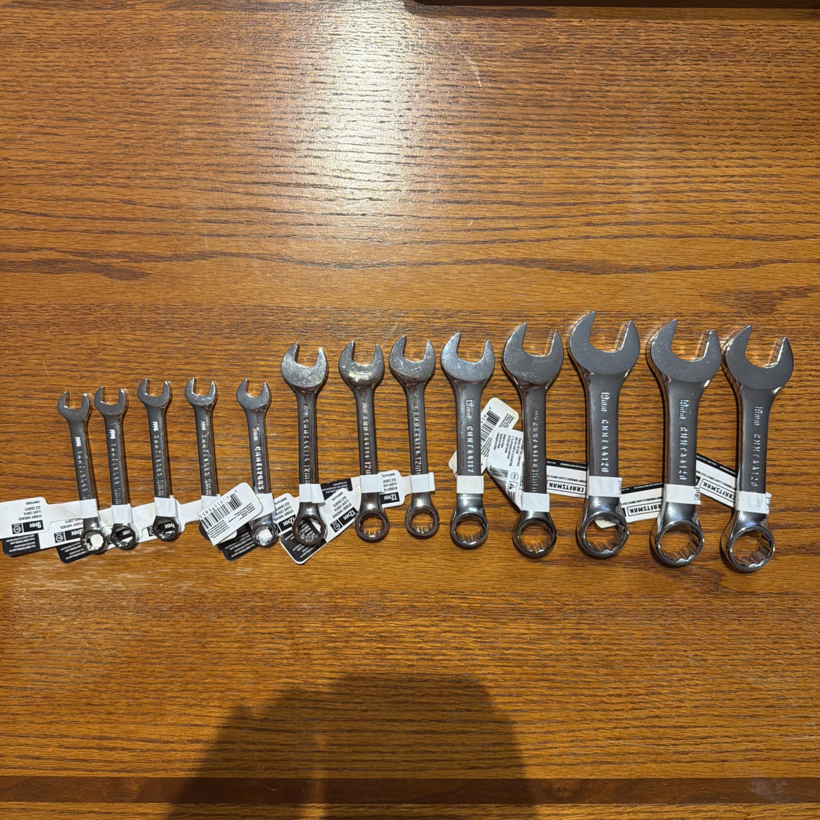 Craftsman Metric MM Wrench Random, 12 pt, 19 Pieces, SEE DESCRIPTION FOR SIZES