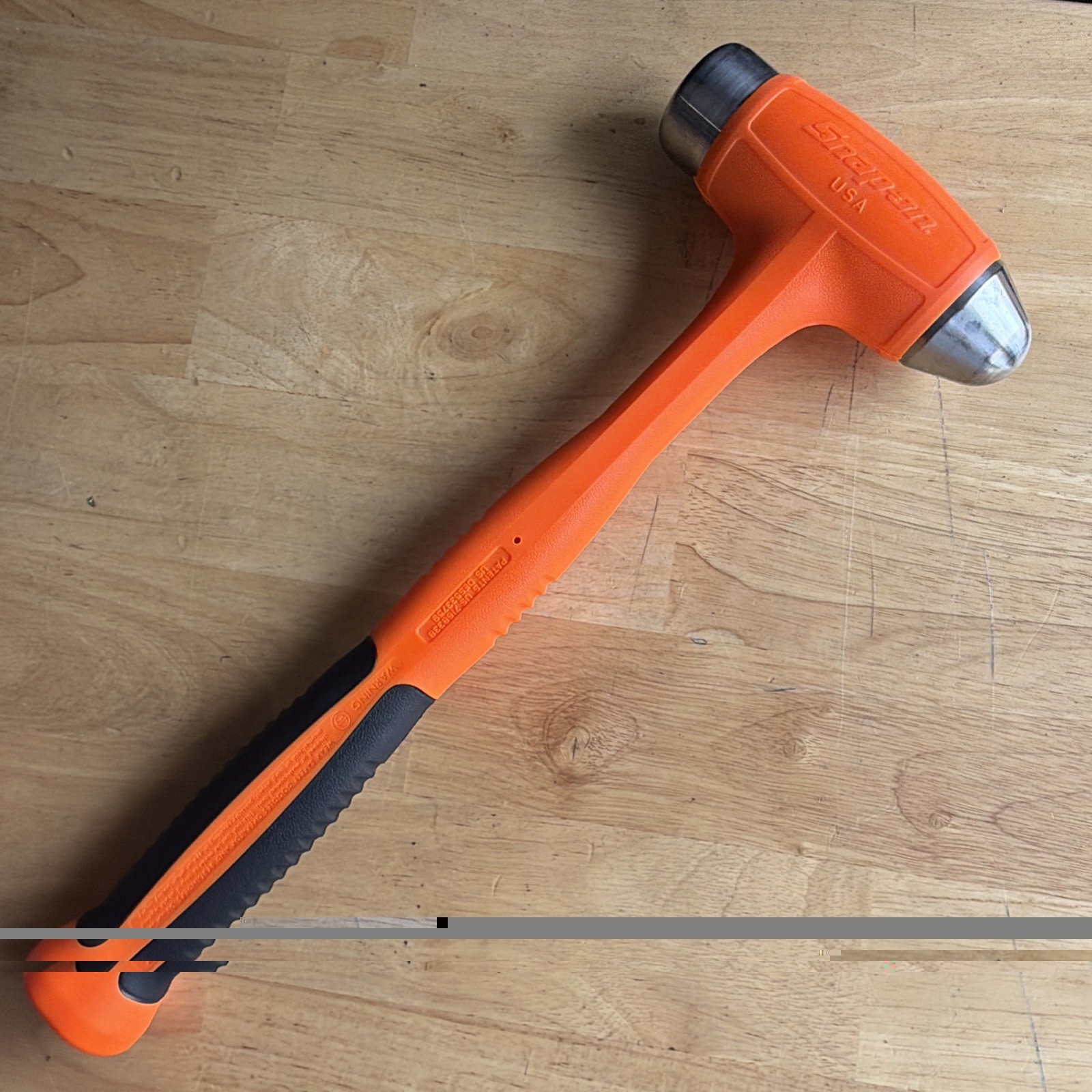 Snap On Tools 40oz Ball Peen Dead Blow Hammer Orange Soft Grip HBBD40 USA NEW