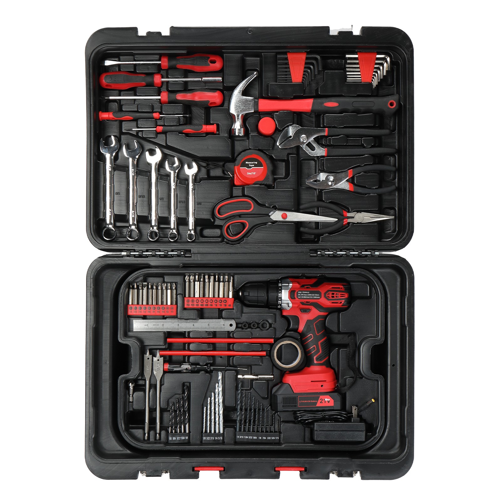 Portable 599 Pieces Tool Set Mechanics Tool Kit Wrenches Socket Metric Hex Keys