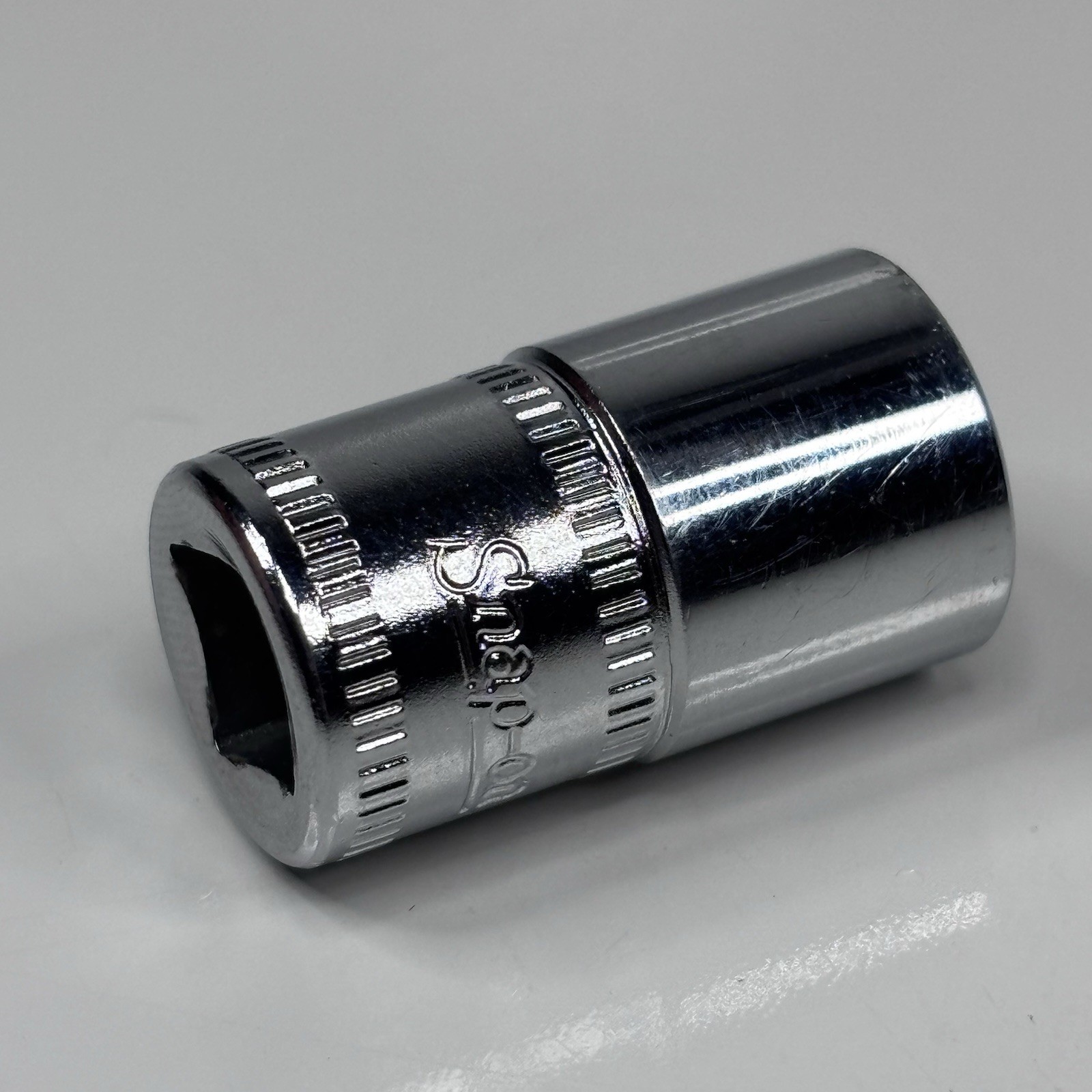 Snap On TMM9 1/4 Dr 6Pt Metric 9mm Flank Dr Shallow Chrome Socket USA 1984 MINT