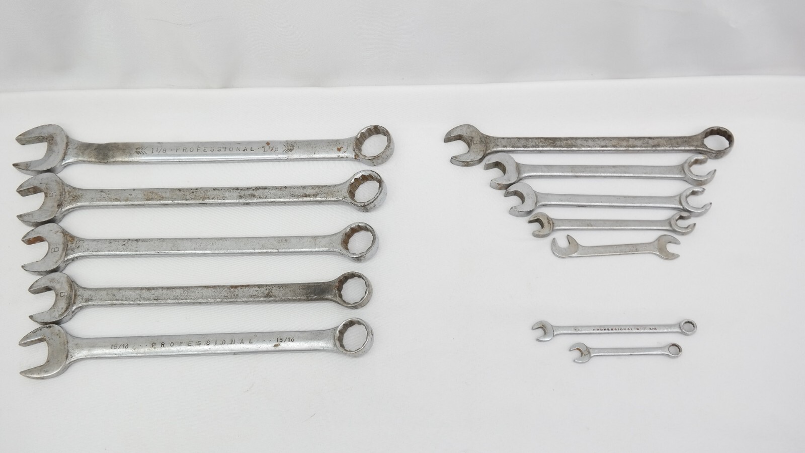 Proto SAE Combination Wrench Lot 1 1/8 – 5/16 Mixed Lot of 12 Pieces TF