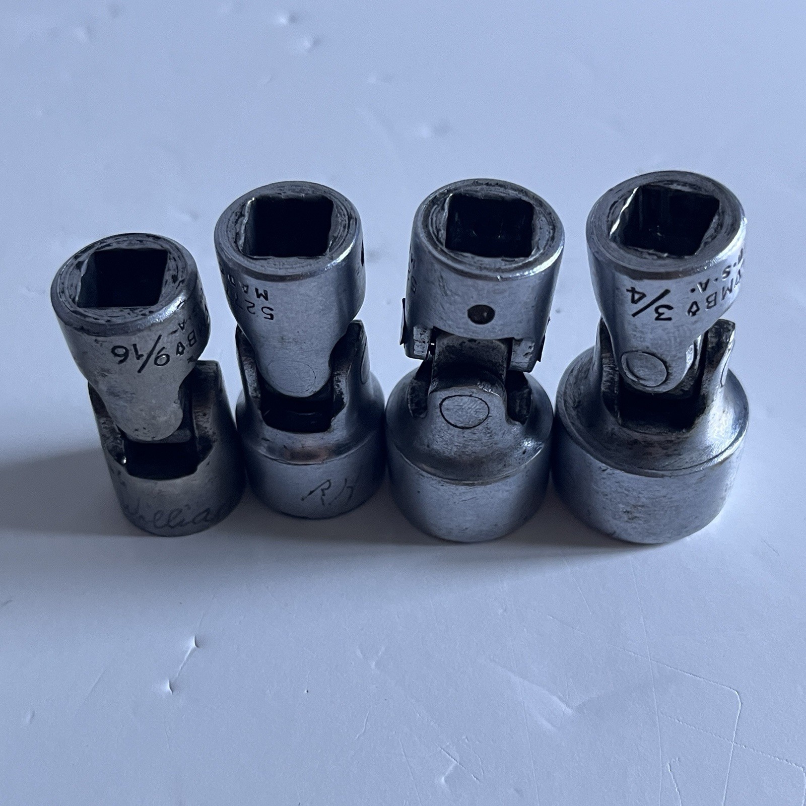 Vintage Plomb 3/8″ Swivel Socket Set Universal Joint 52XX Plvmb Plumb USA