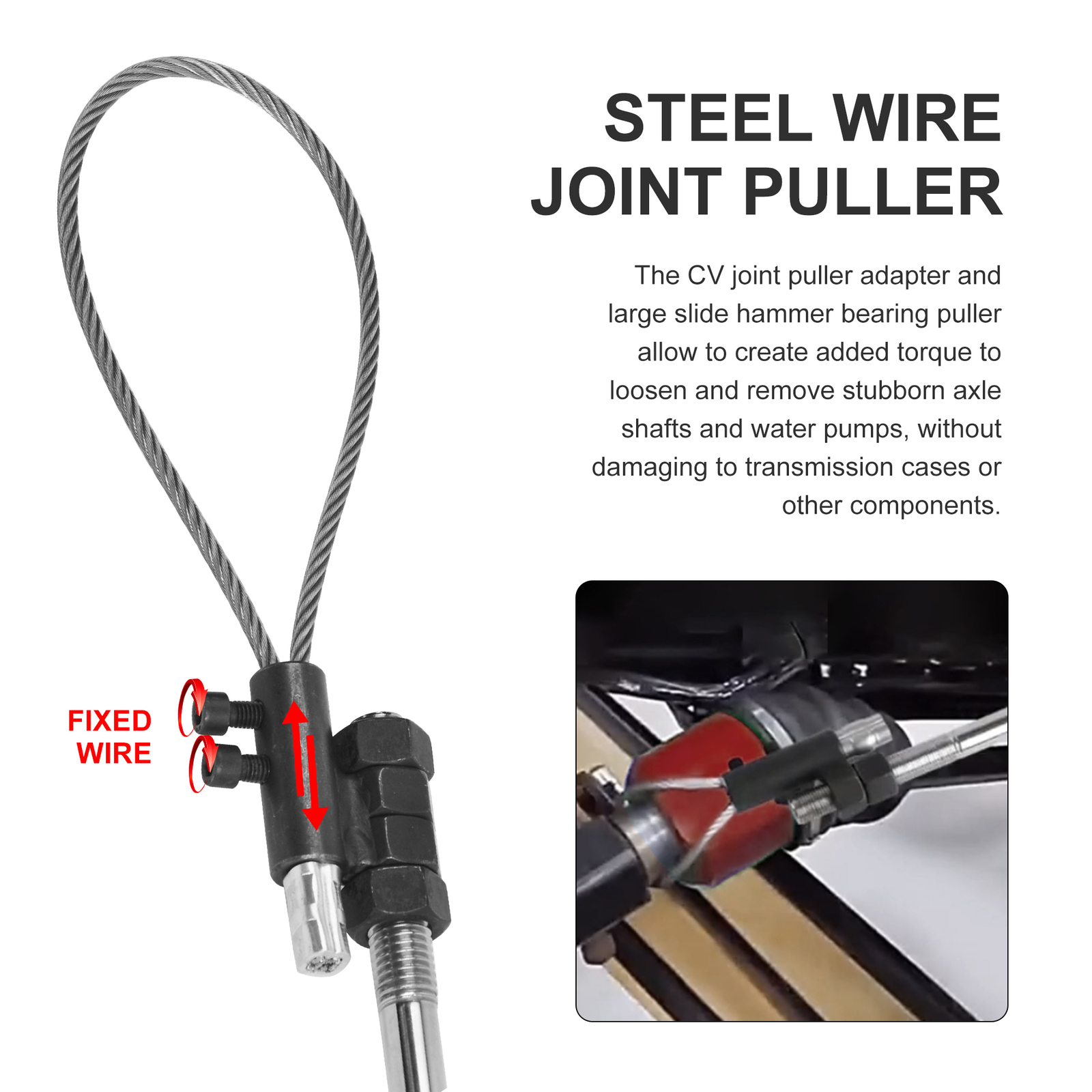 Front Wheel Drive Axle Half Shaft Removal Tools Kit,CV Joint Puller Slide Hammer