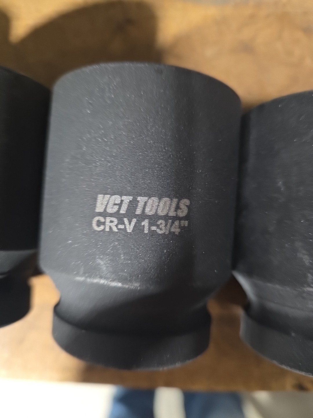 Set Of 6 VCT Tools Chrome Vanadium 1″ Drive Impact Sockets 1 5/8″ Thru 2″