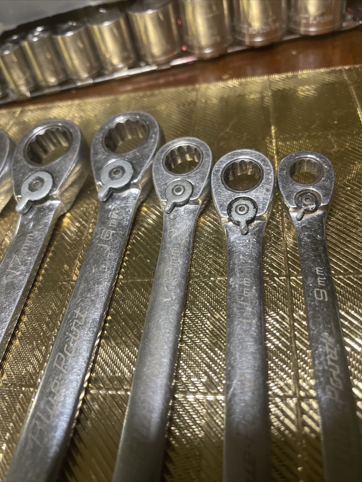 7 Pieces Set Blue Point Tools 12points SOffset Metric Ratcheting Wrench BOERM712